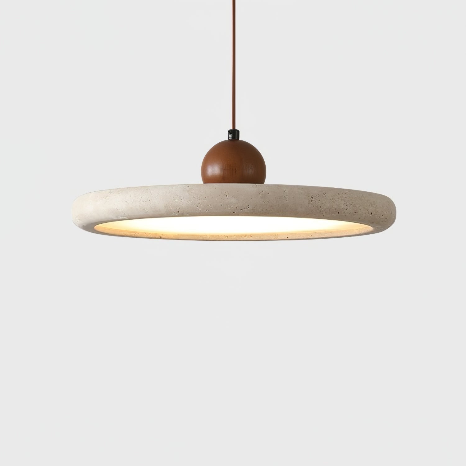 Eurliryra Disc Sphere Travertine Pendant Light-Neutral Decor