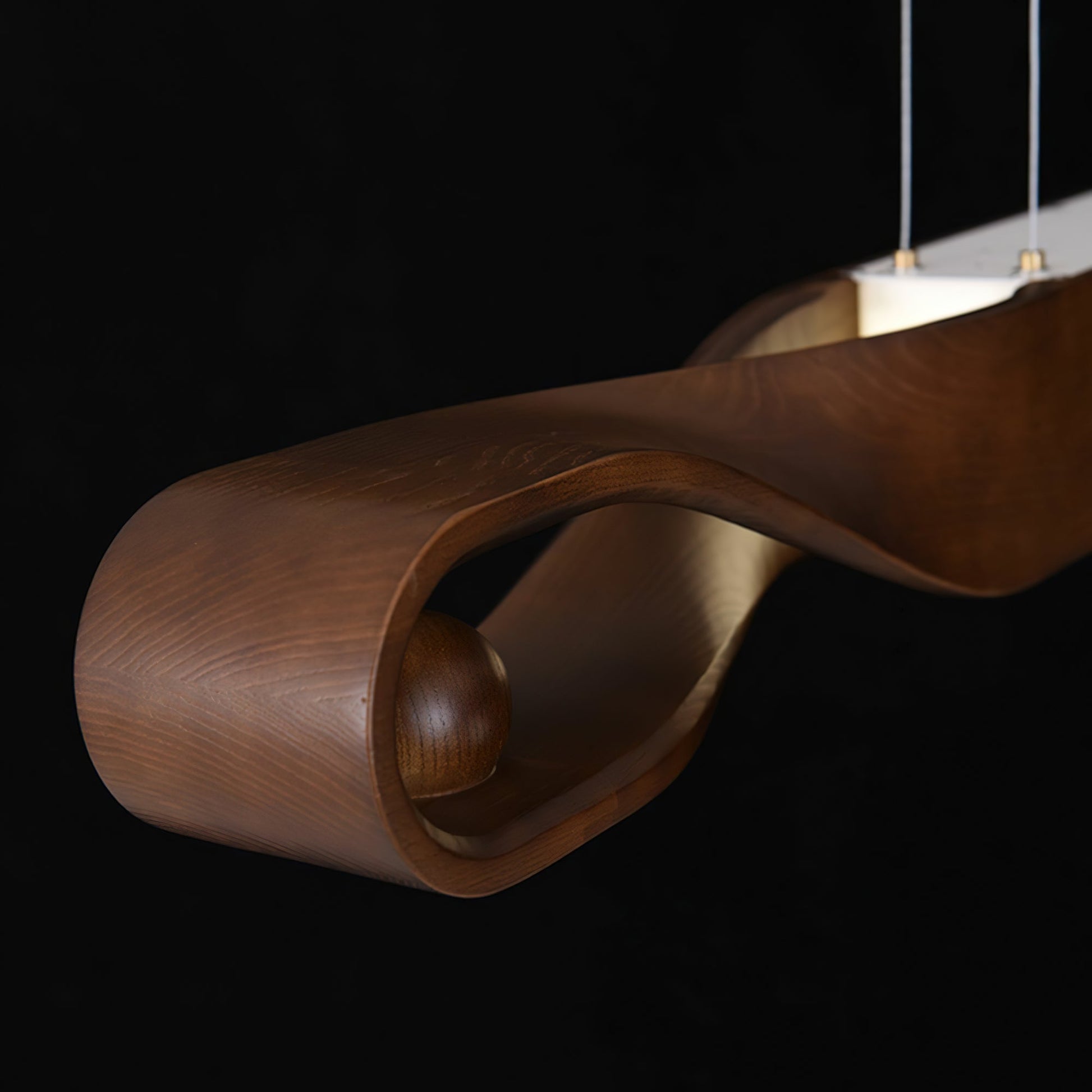 Lemior Pendant Lamp Wood Curved Minimalist-Neutral Decor