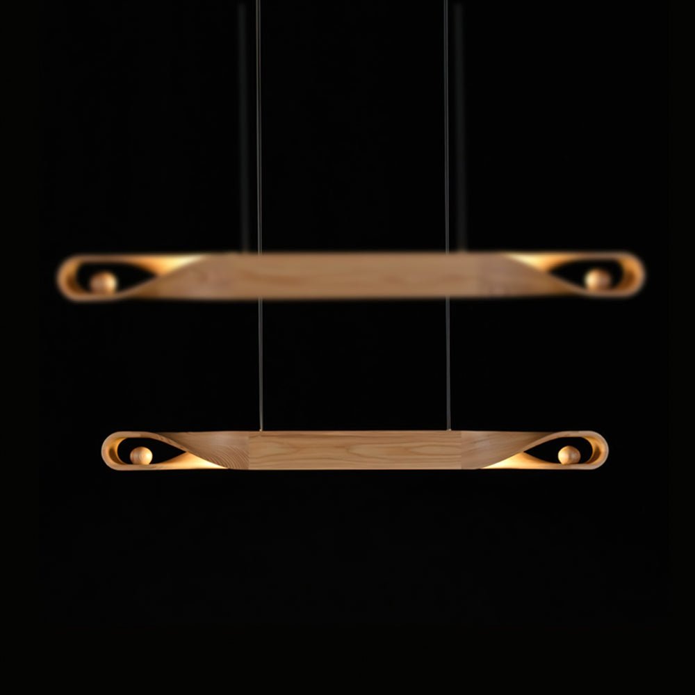 Lemior Pendant Lamp Wood Curved Minimalist-Neutral Decor