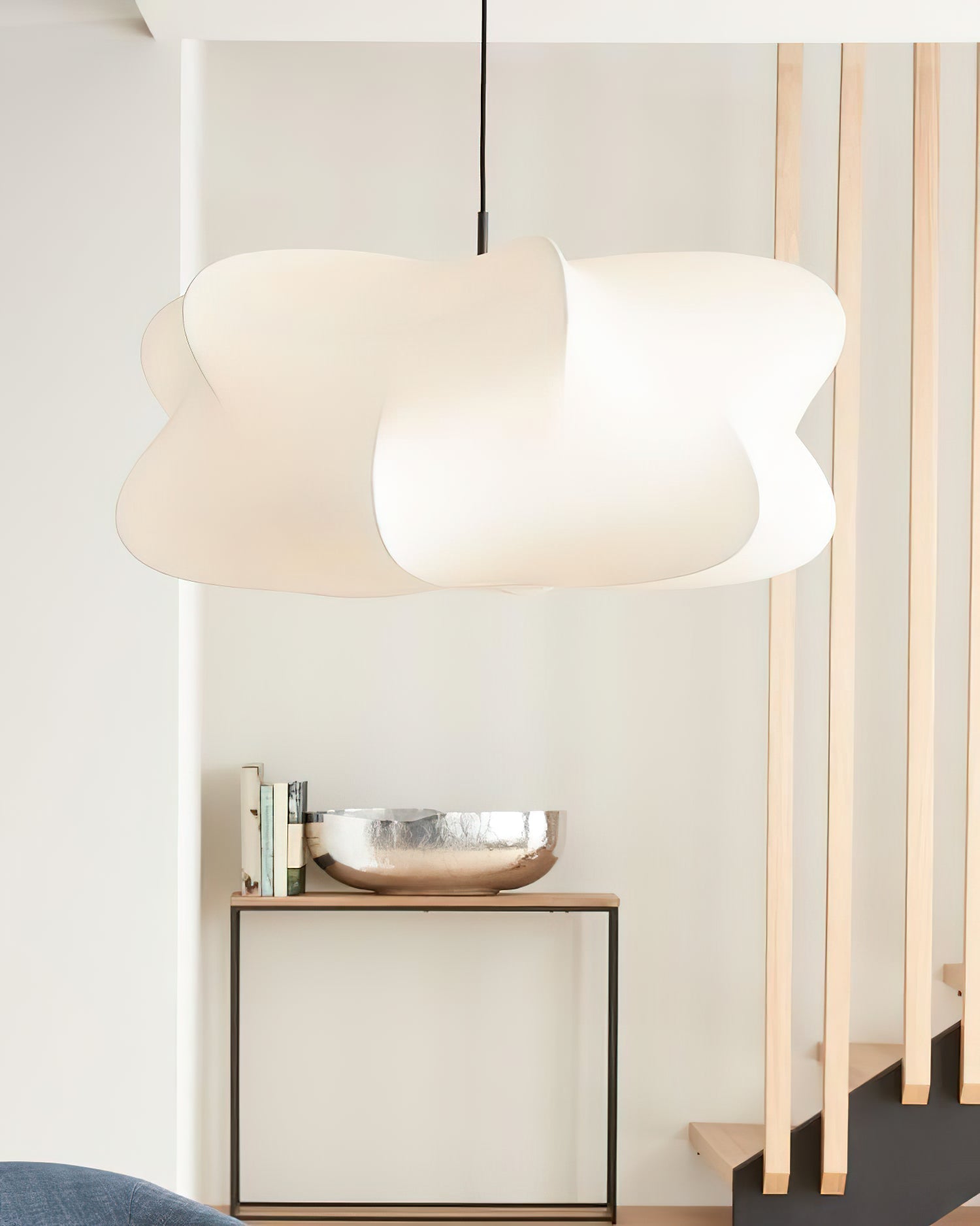 Bibi Cloudy Decorative Silk Pendant Swag Light-Neutral Decor