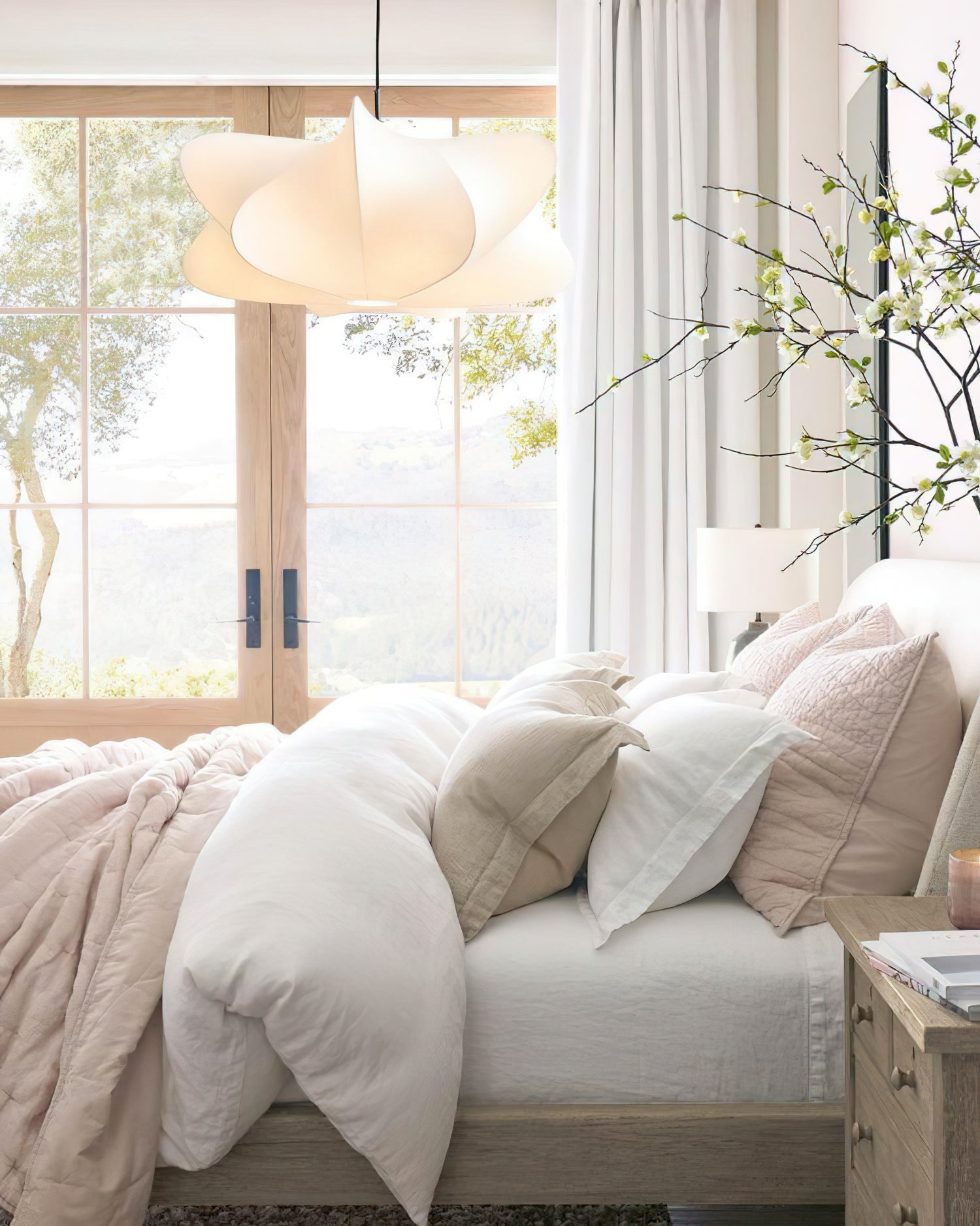 Luxe Silk Contemporary Pendant Light-Neutral Decor