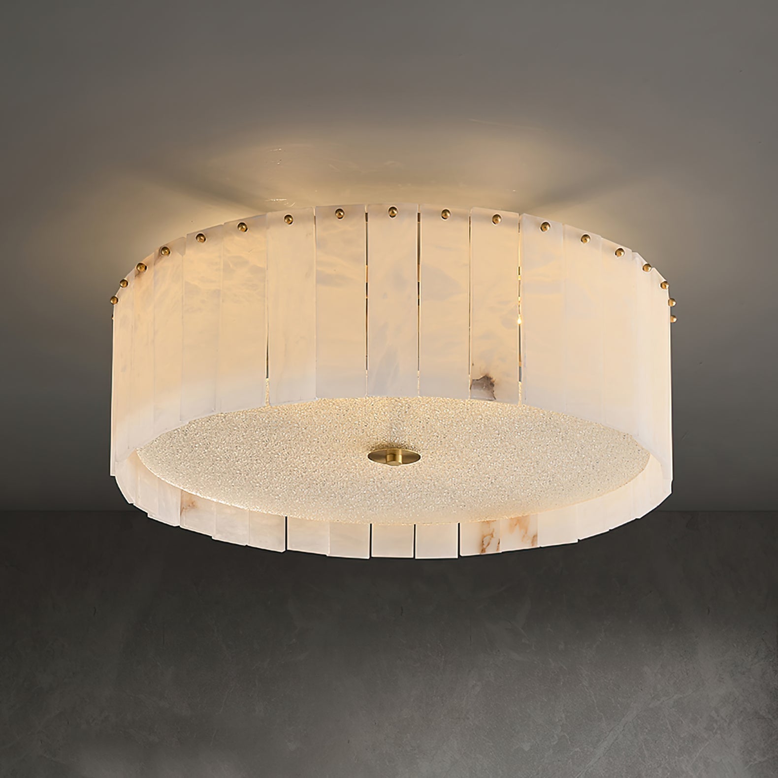 Elysian Ceiling Lamp Alabaster Halo