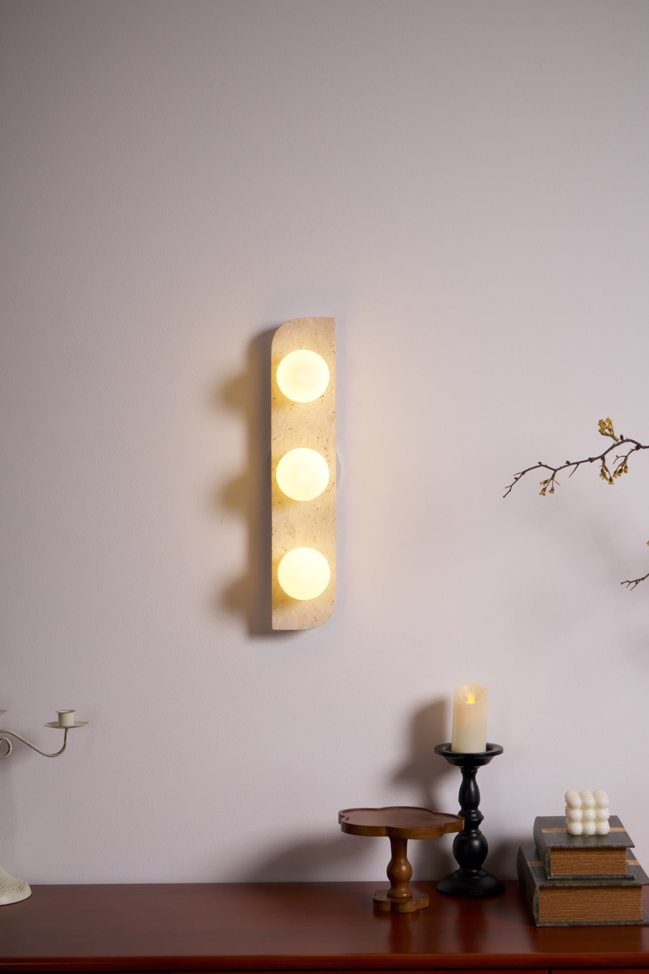 Alsilis Minimalist Travertine Wall Light-Neutral Decor
