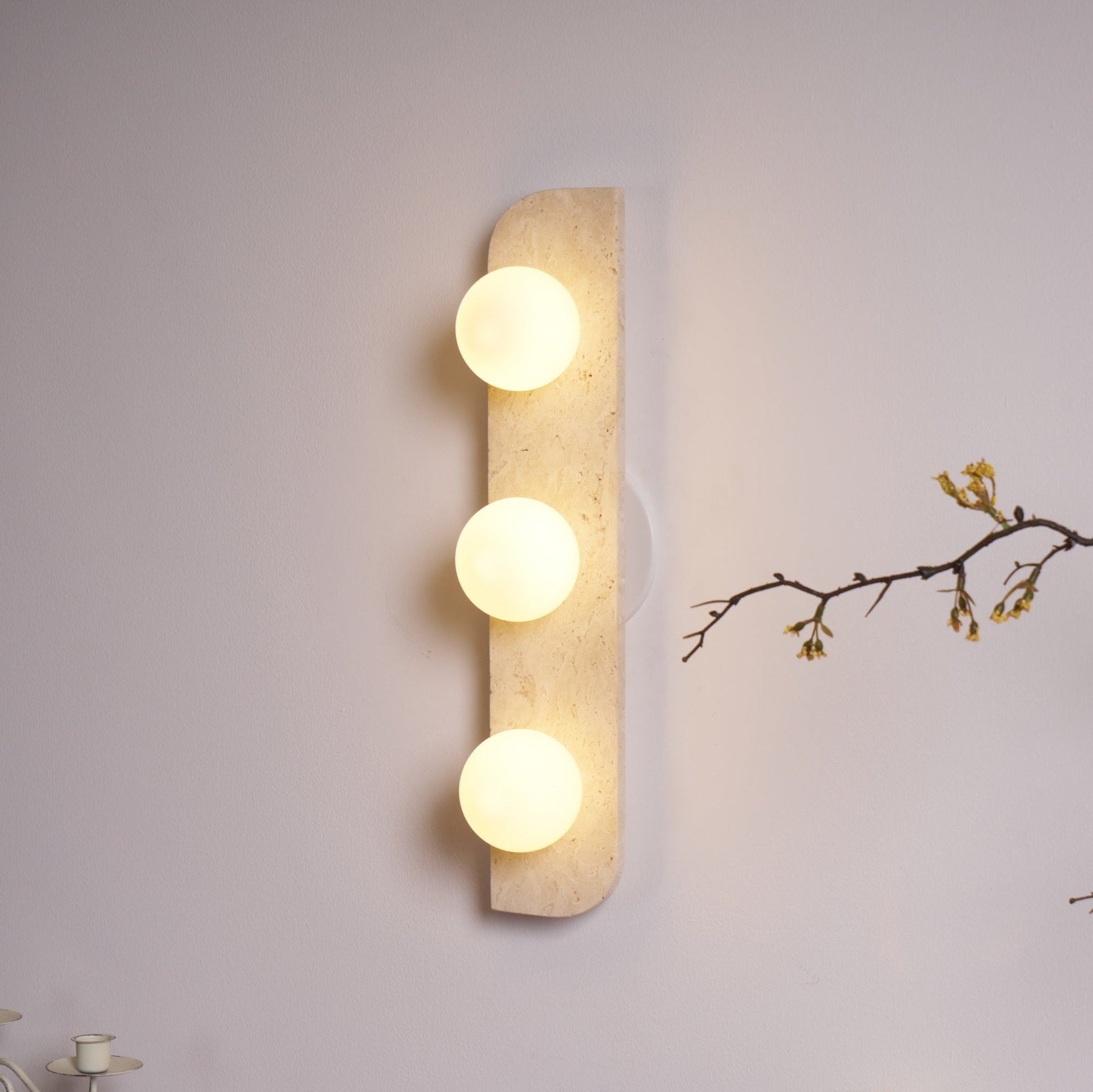 Alsilis Minimalist Travertine Wall Light-Neutral Decor