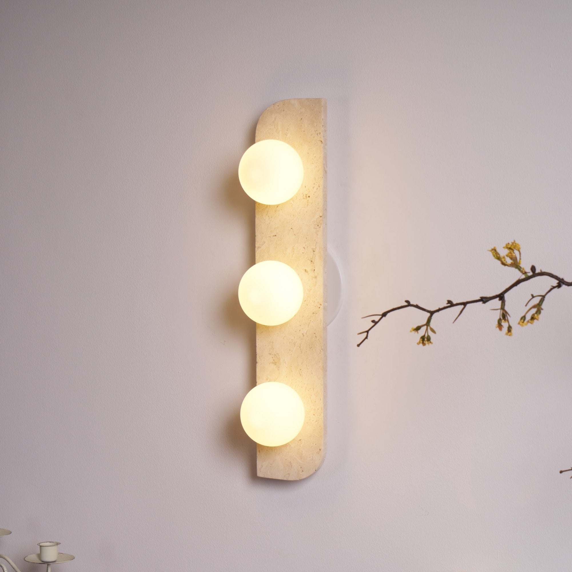 Alsilis Minimalist Travertine Wall Light-Neutral Decor