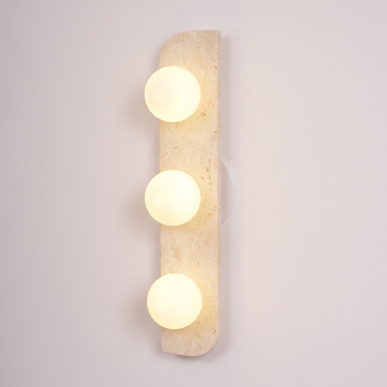 Hanlo Minimalist Travertine Plug-In Wall Light-Neutral Decor