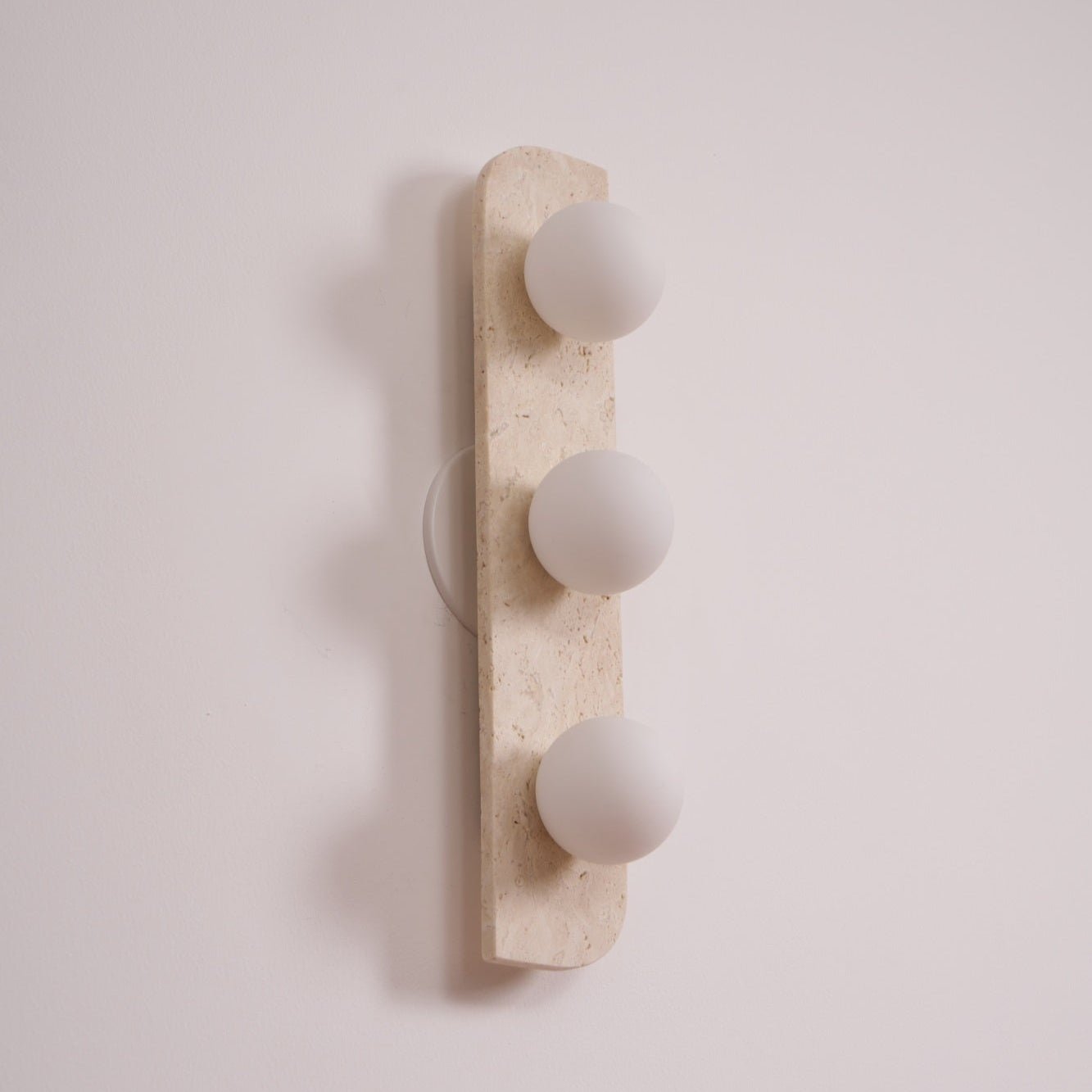Hanlo Minimalist Travertine Plug-In Wall Light-Neutral Decor