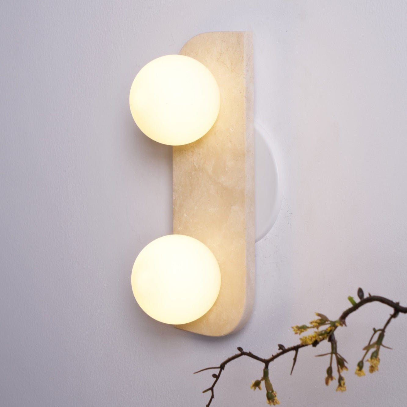 Alsilis Minimalist Travertine Wall Light-Neutral Decor