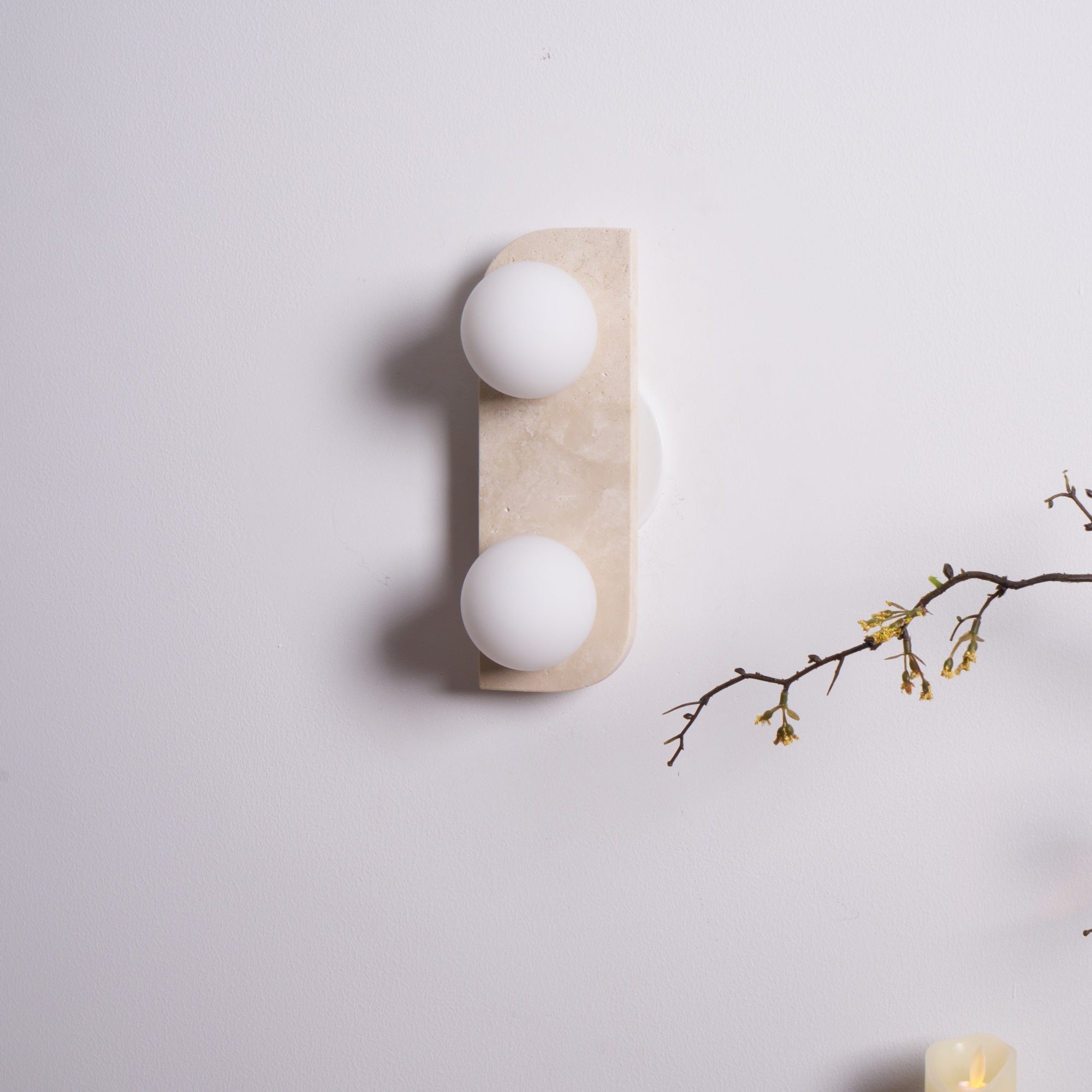 Alsilis Minimalist Travertine Wall Light-Neutral Decor