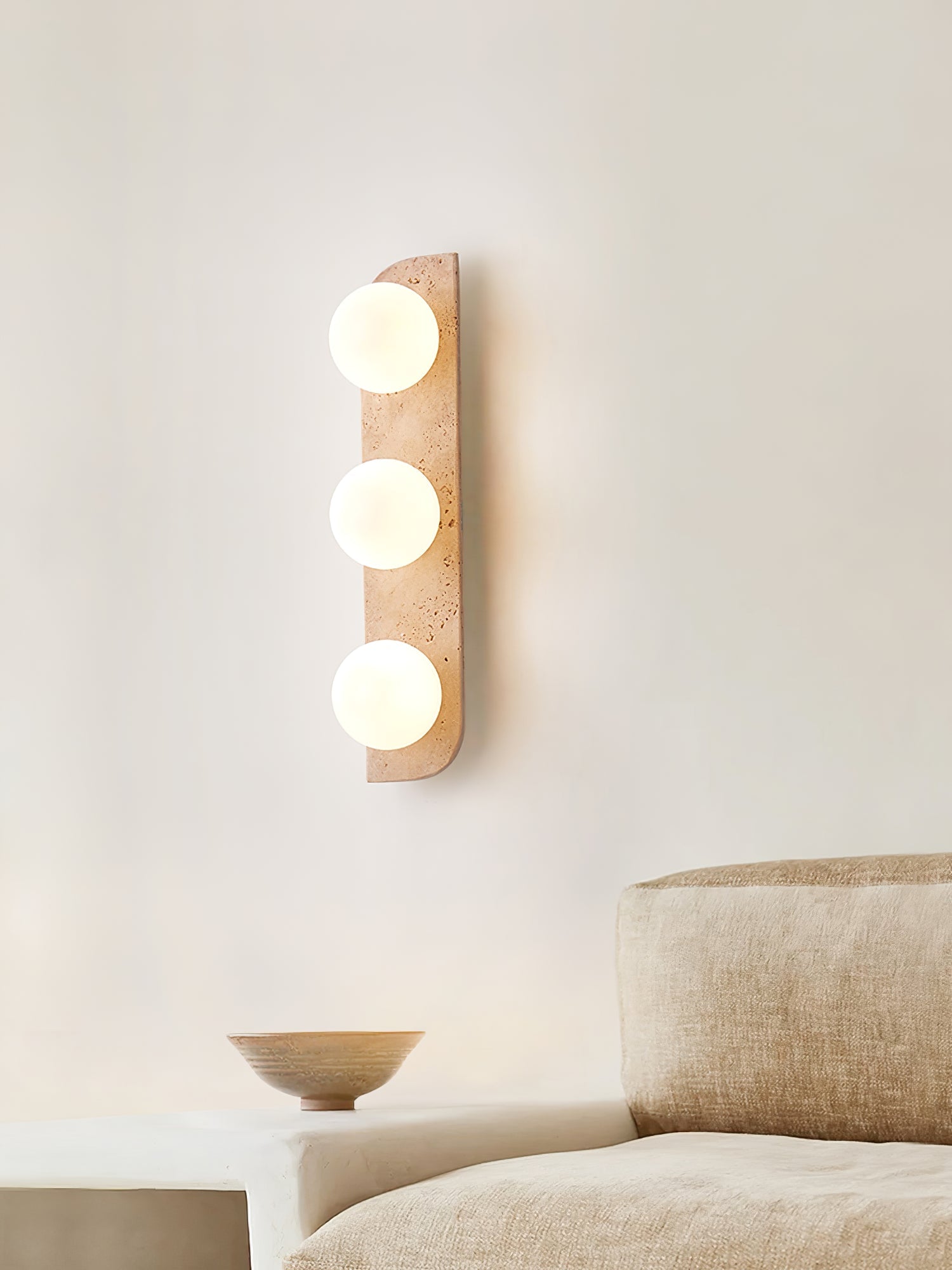 Alsilis Minimalist Travertine Wall Light-Neutral Decor