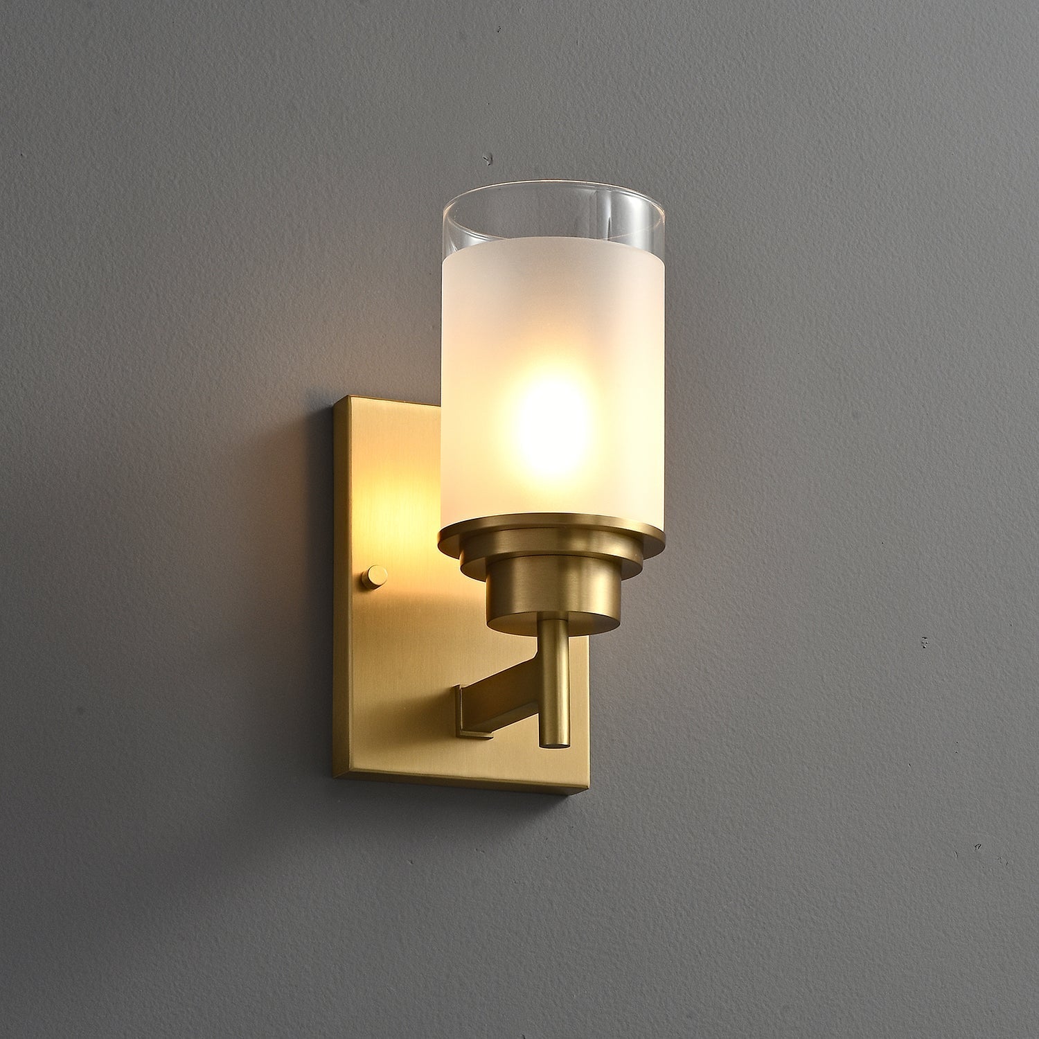 Myvele Elegance Vintage Brass Glass Sconce Wall lamp-Neutral Decor