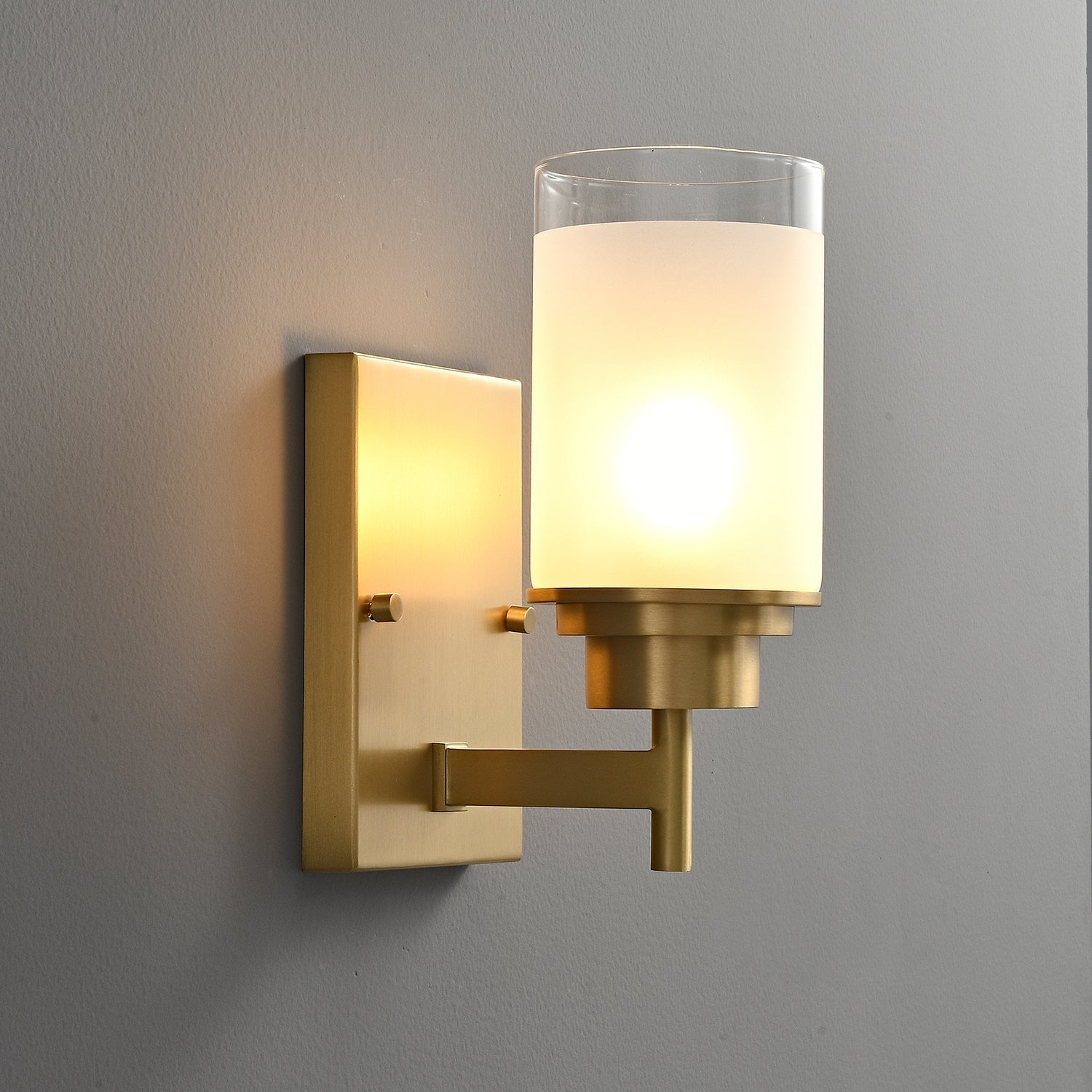 Myvele Elegance Vintage Brass Glass Sconce Wall lamp-Neutral Decor