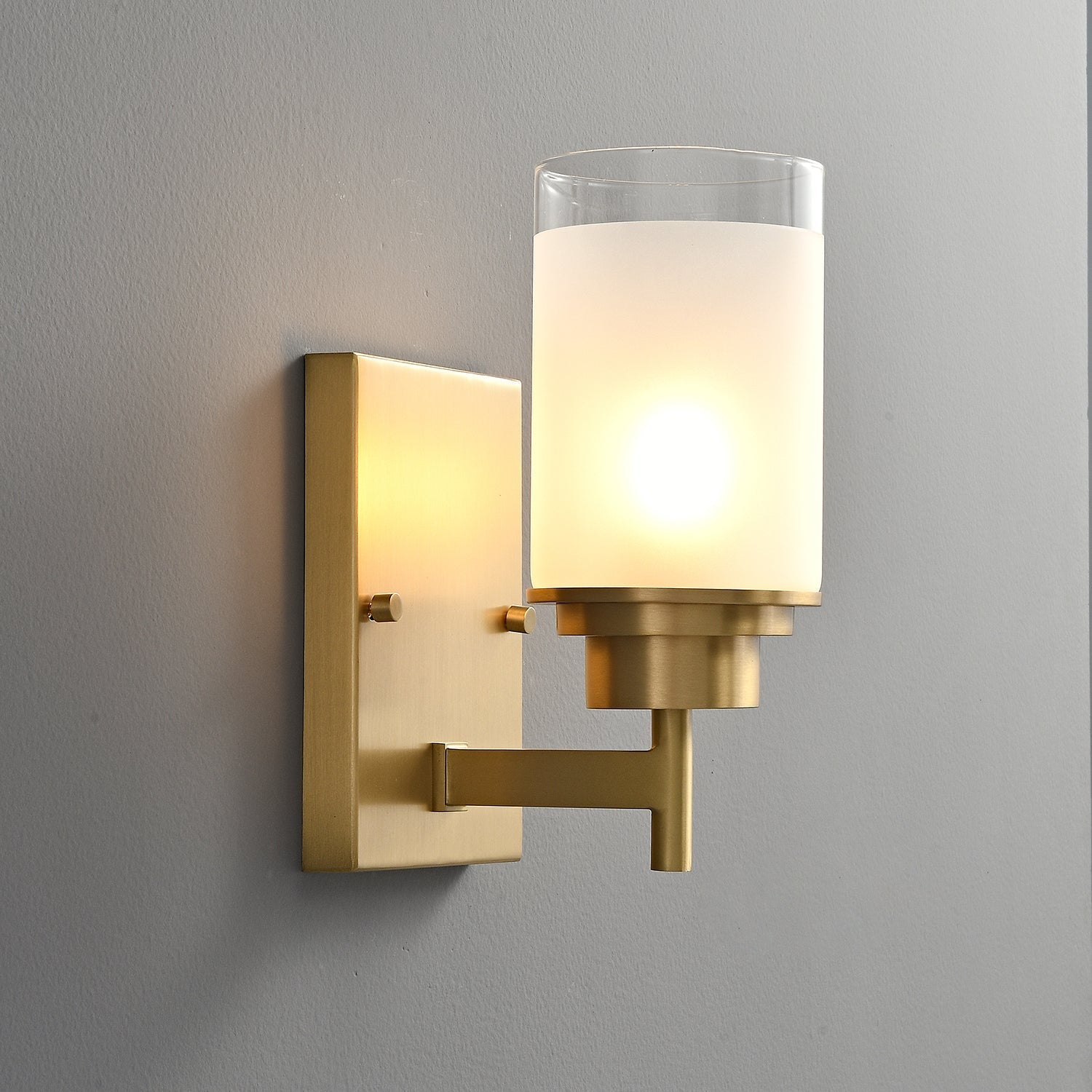 Myvele Elegance Vintage Brass Glass Sconce Wall lamp-Neutral Decor