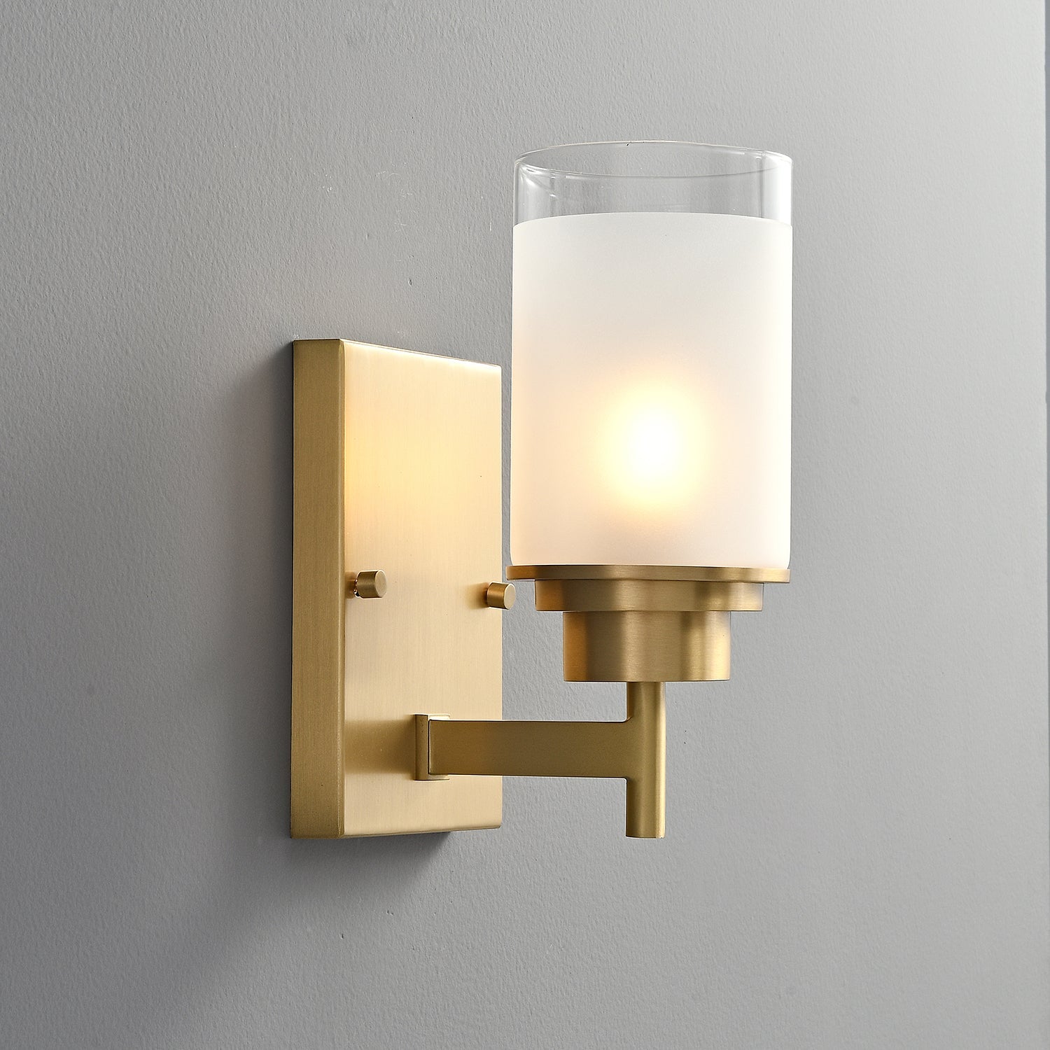 Myvele Elegance Vintage Brass Glass Sconce Wall lamp-Neutral Decor