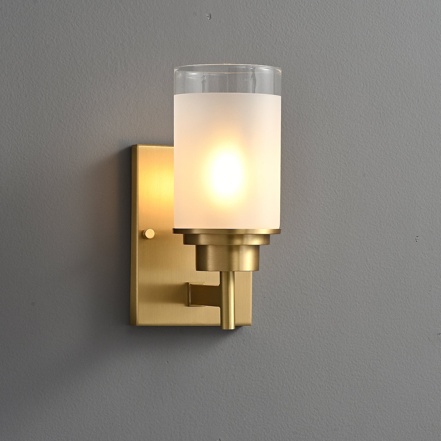 Myvele Elegance Vintage Brass Glass Sconce Wall lamp-Neutral Decor