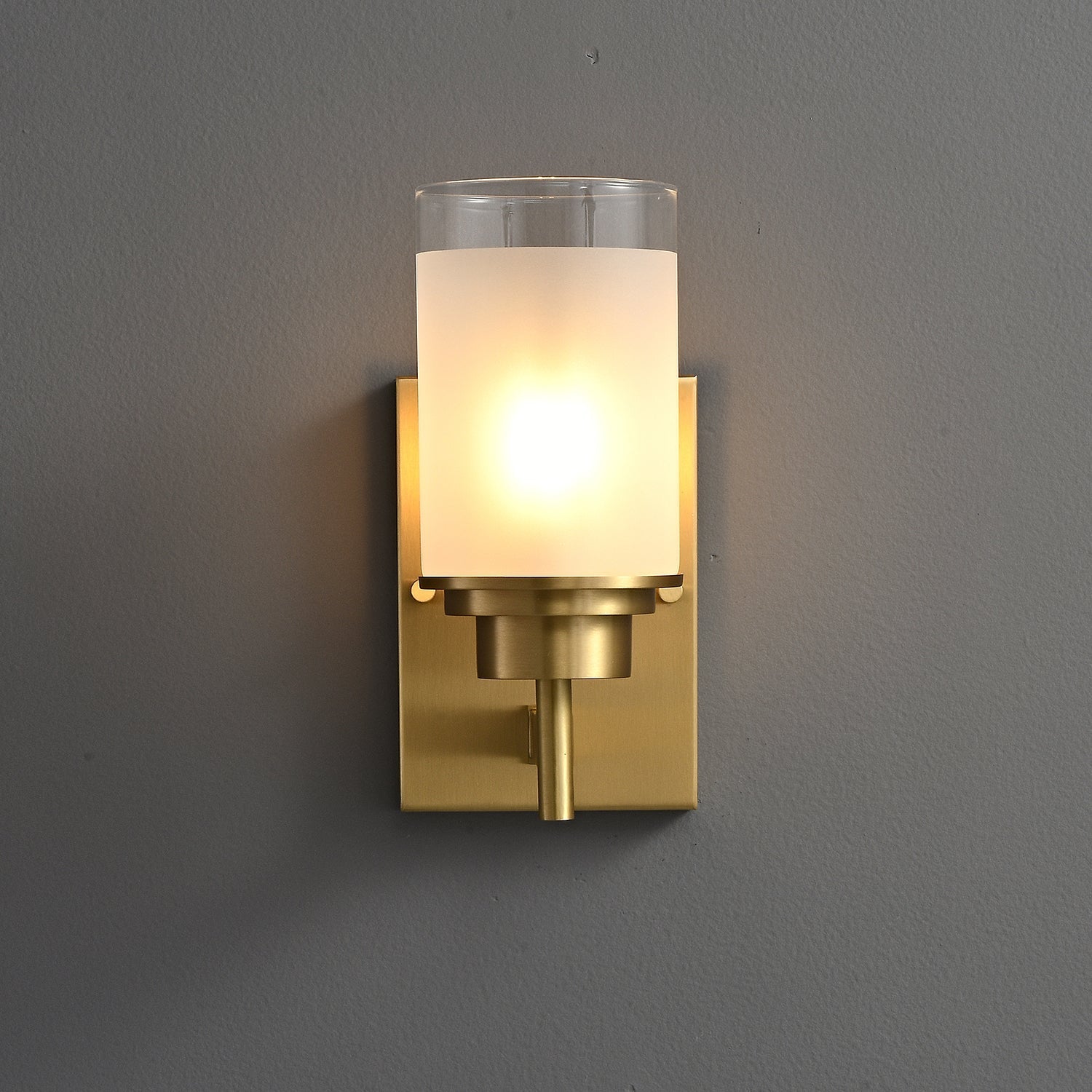 Myvele Elegance Vintage Brass Glass Sconce Wall lamp-Neutral Decor