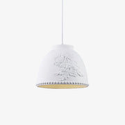 Floral Embossed Flora Pendant Lamp-Neutral Decor