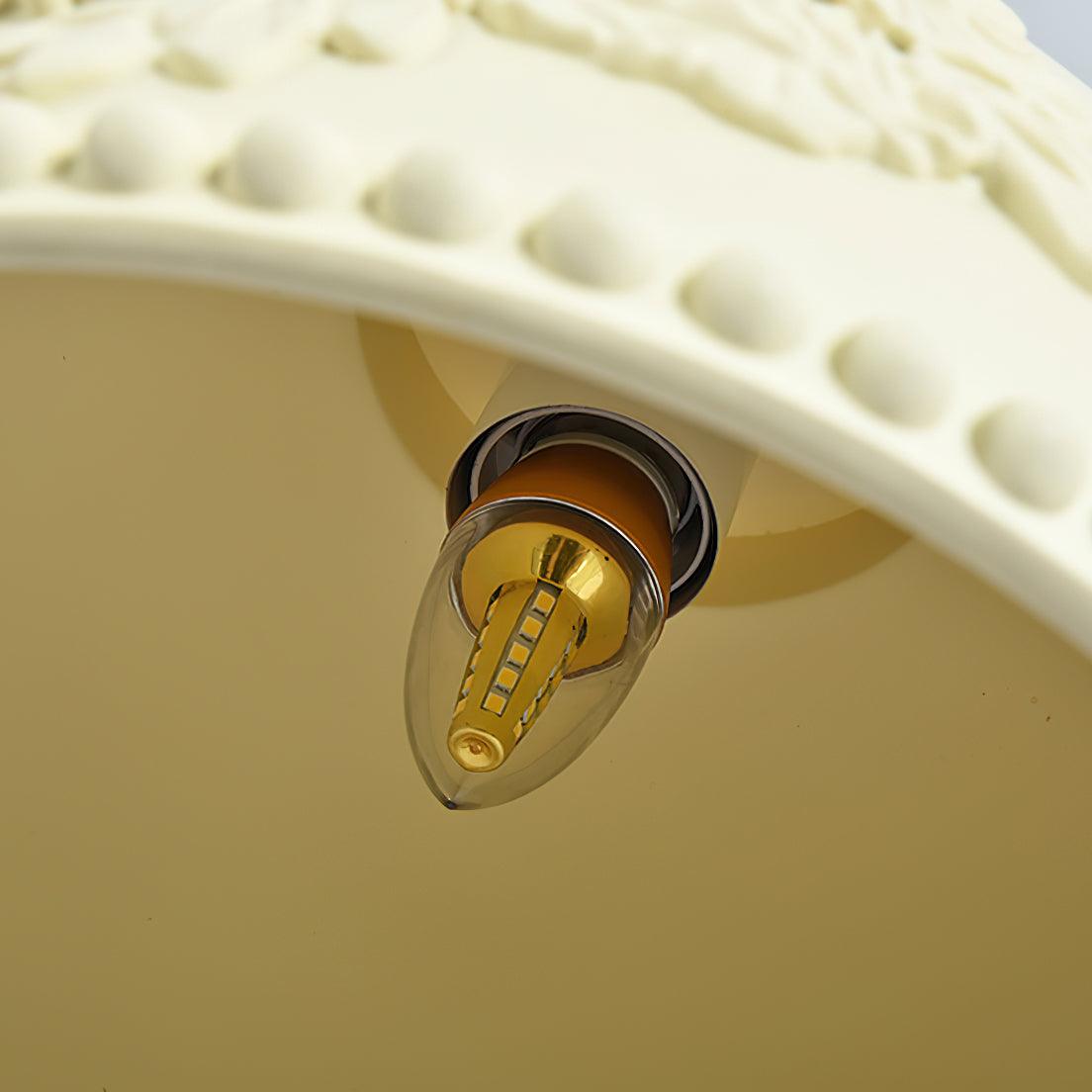 Floral Embossed Flora Pendant Lamp-Neutral Decor