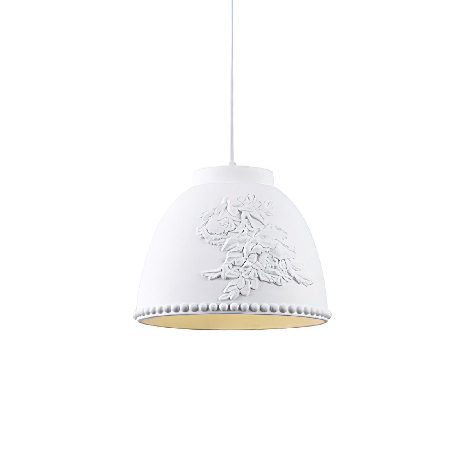 Floral Embossed Flora Pendant Lamp-Neutral Decor