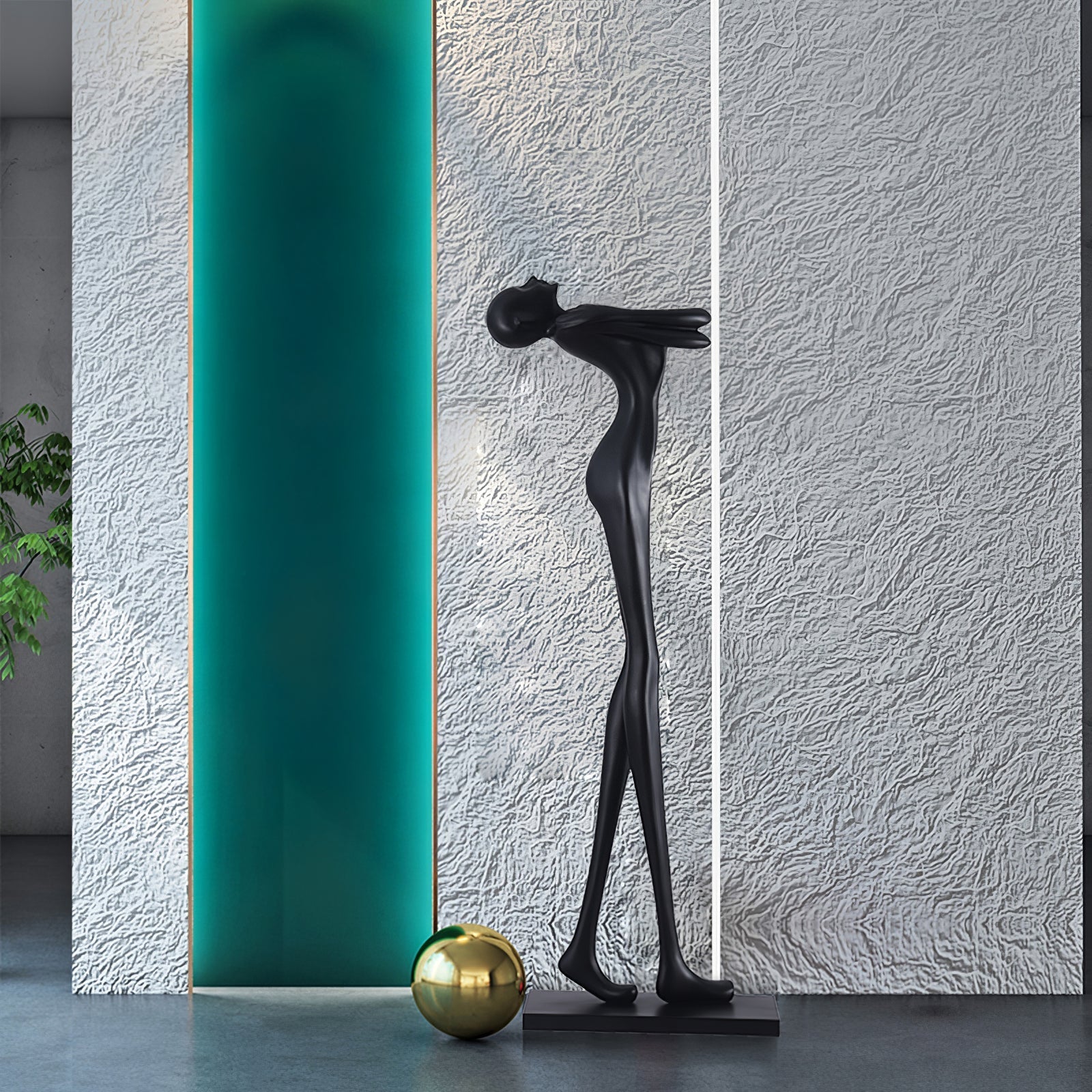 Ersolion Sculptural Fiberglass Floor Lamp-Neutral Decor