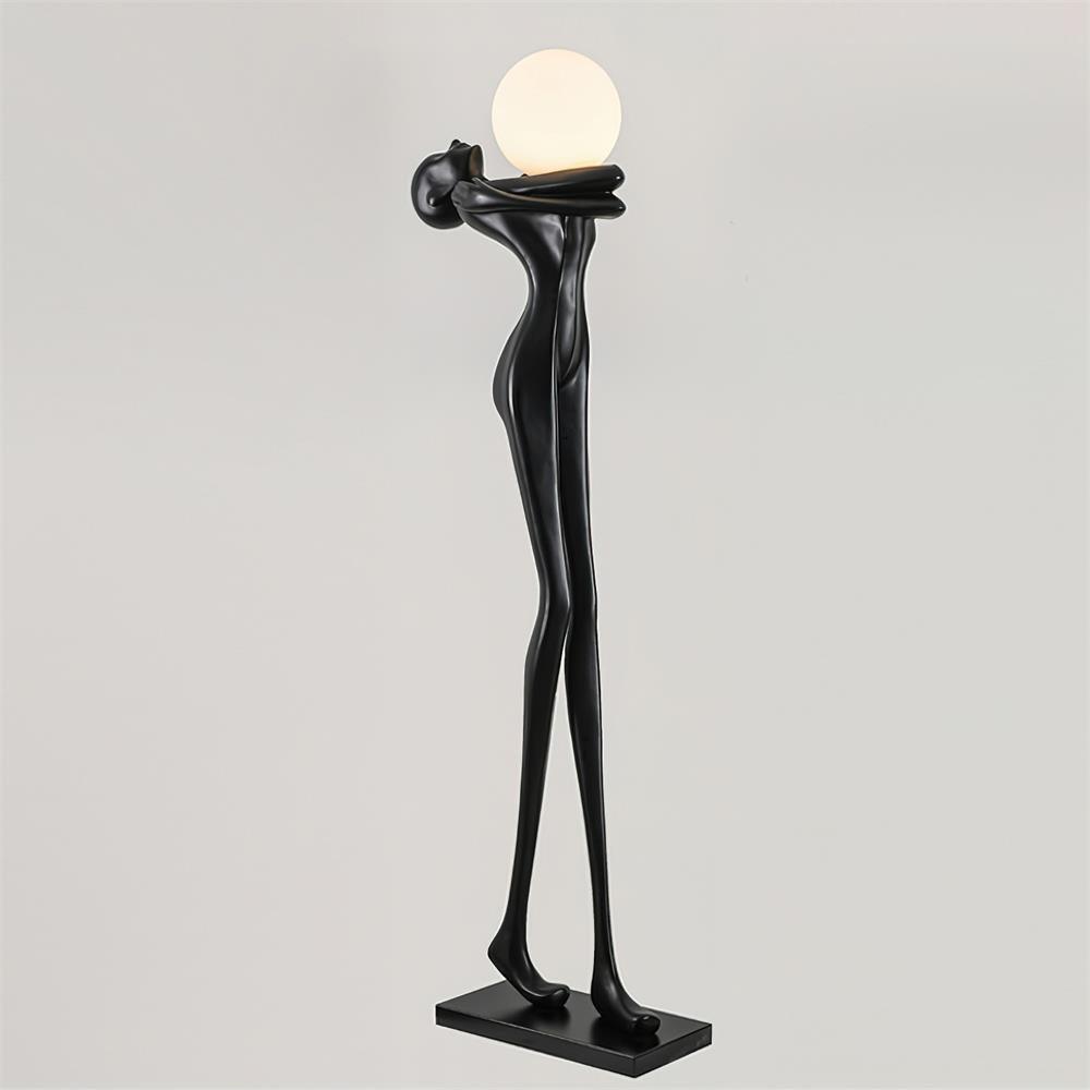 Ersolion Sculptural Fiberglass Floor Lamp-Neutral Decor