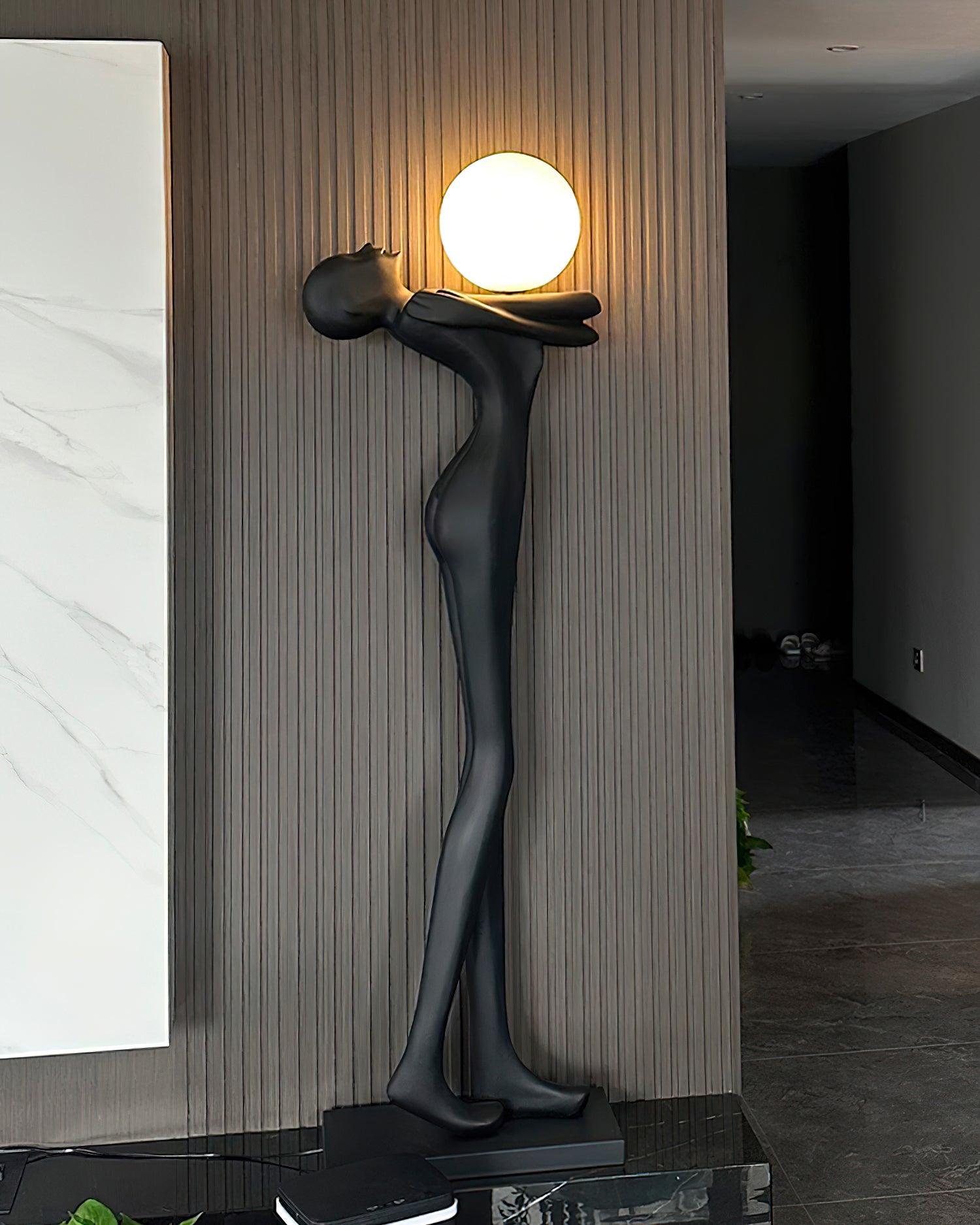 Ersolion Sculptural Fiberglass Floor Lamp-Neutral Decor