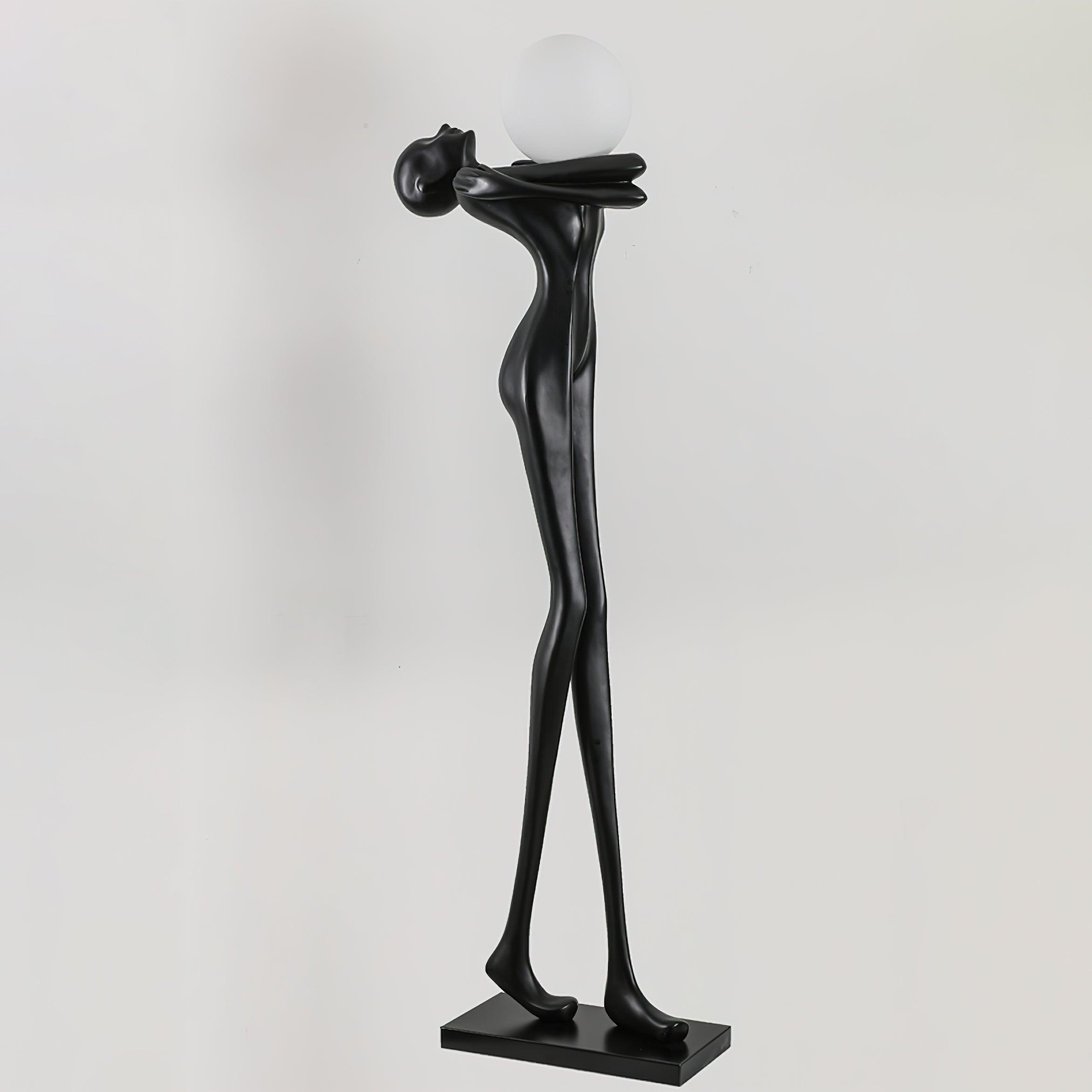 Ersolion Sculptural Fiberglass Floor Lamp-Neutral Decor