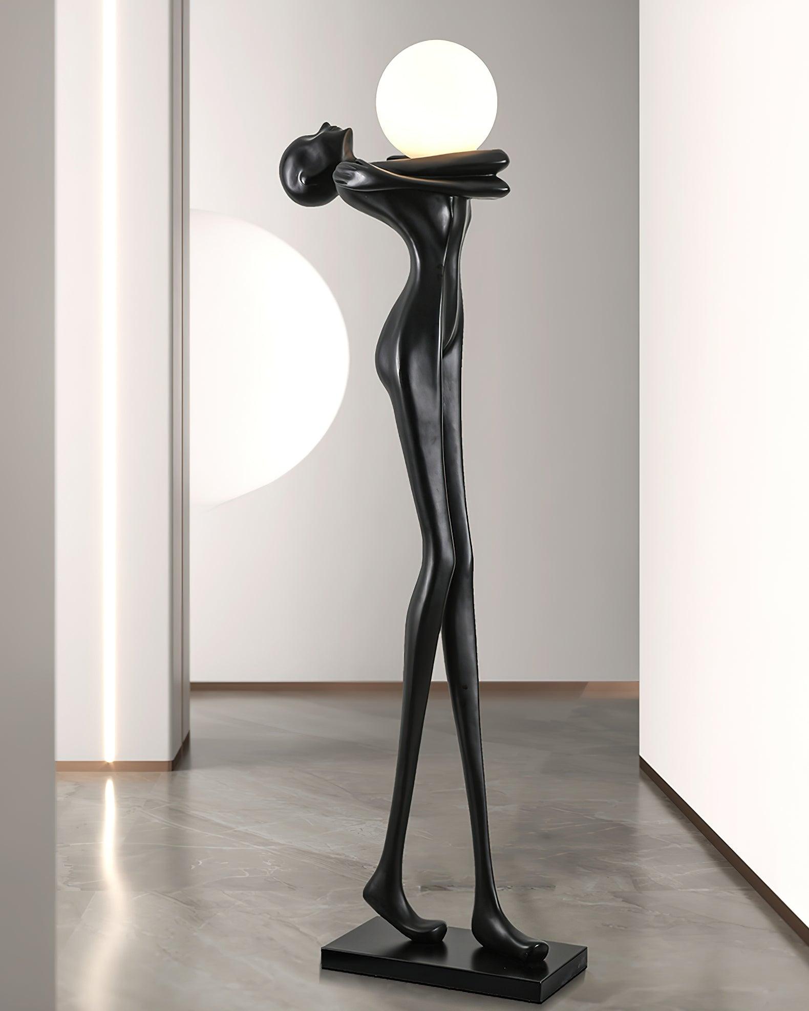 Ersolion Sculptural Fiberglass Floor Lamp-Neutral Decor