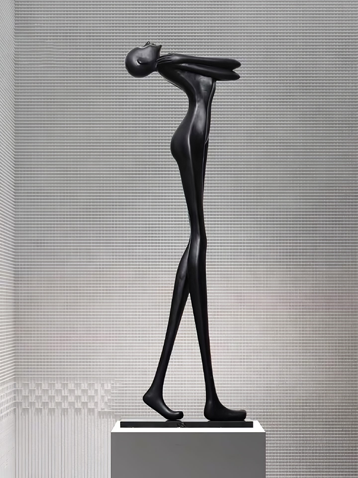 Ersolion Sculptural Fiberglass Floor Lamp-Neutral Decor