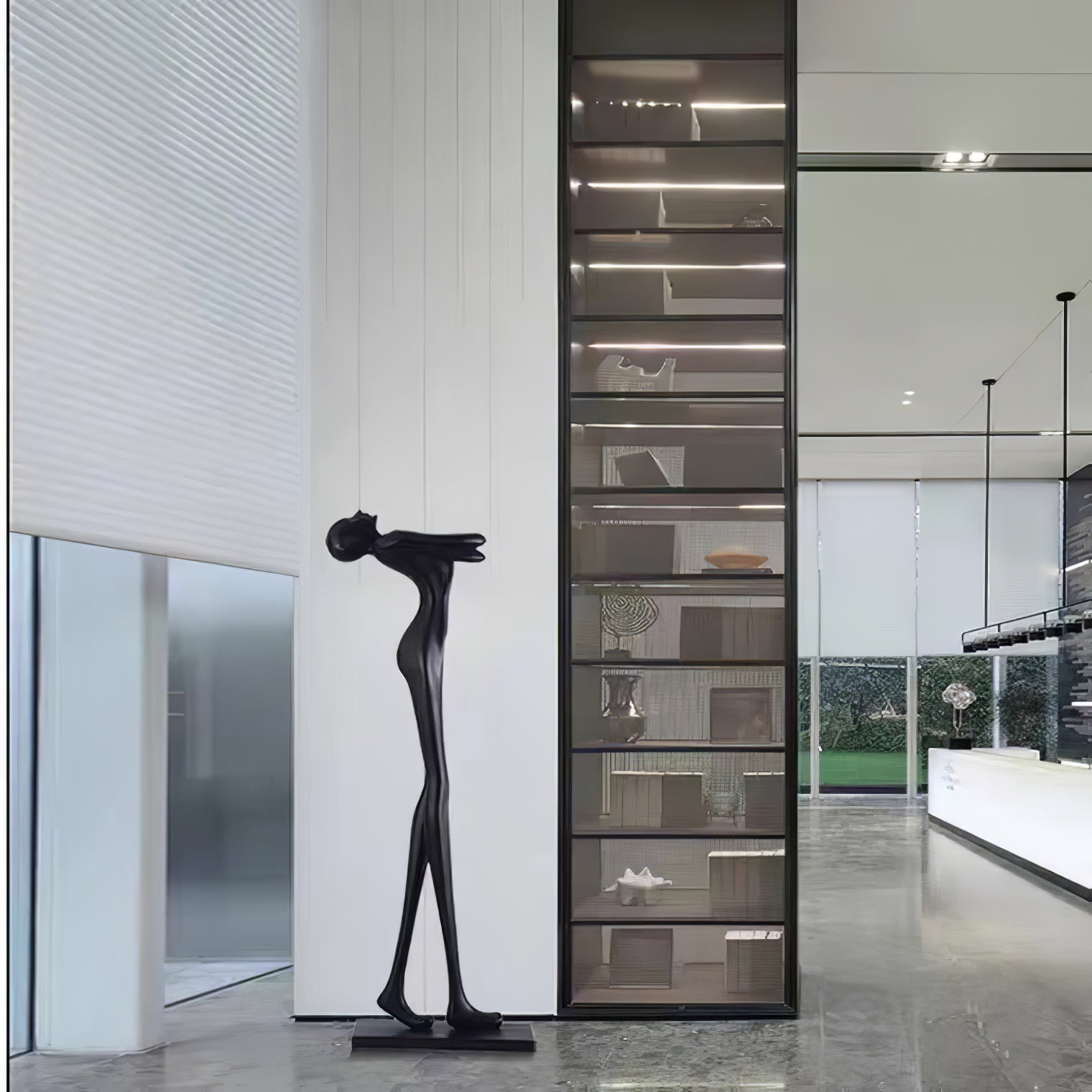 Ersolion Sculptural Fiberglass Floor Lamp-Neutral Decor