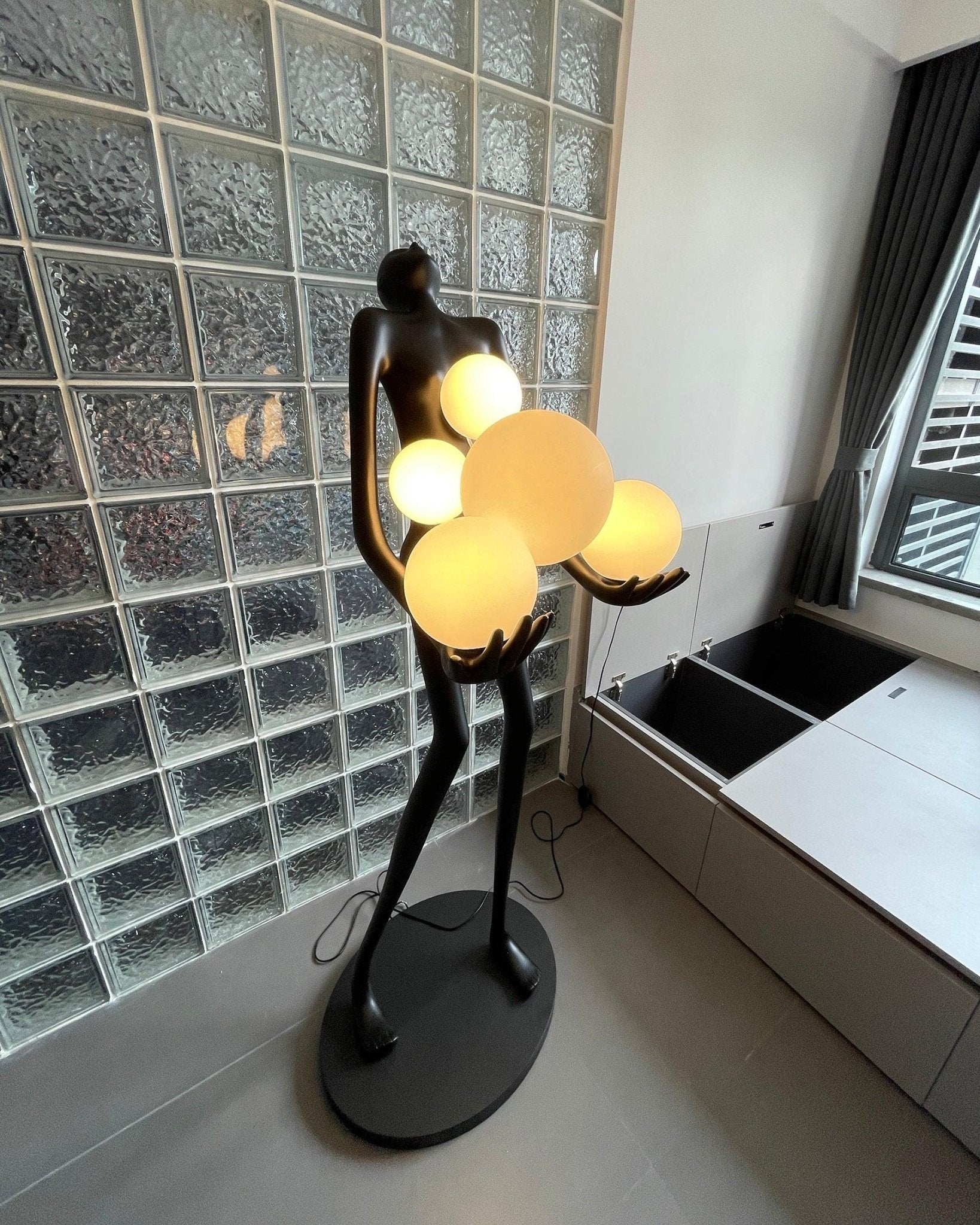Marind Sculpture Floor Lamp-Neutral Decor
