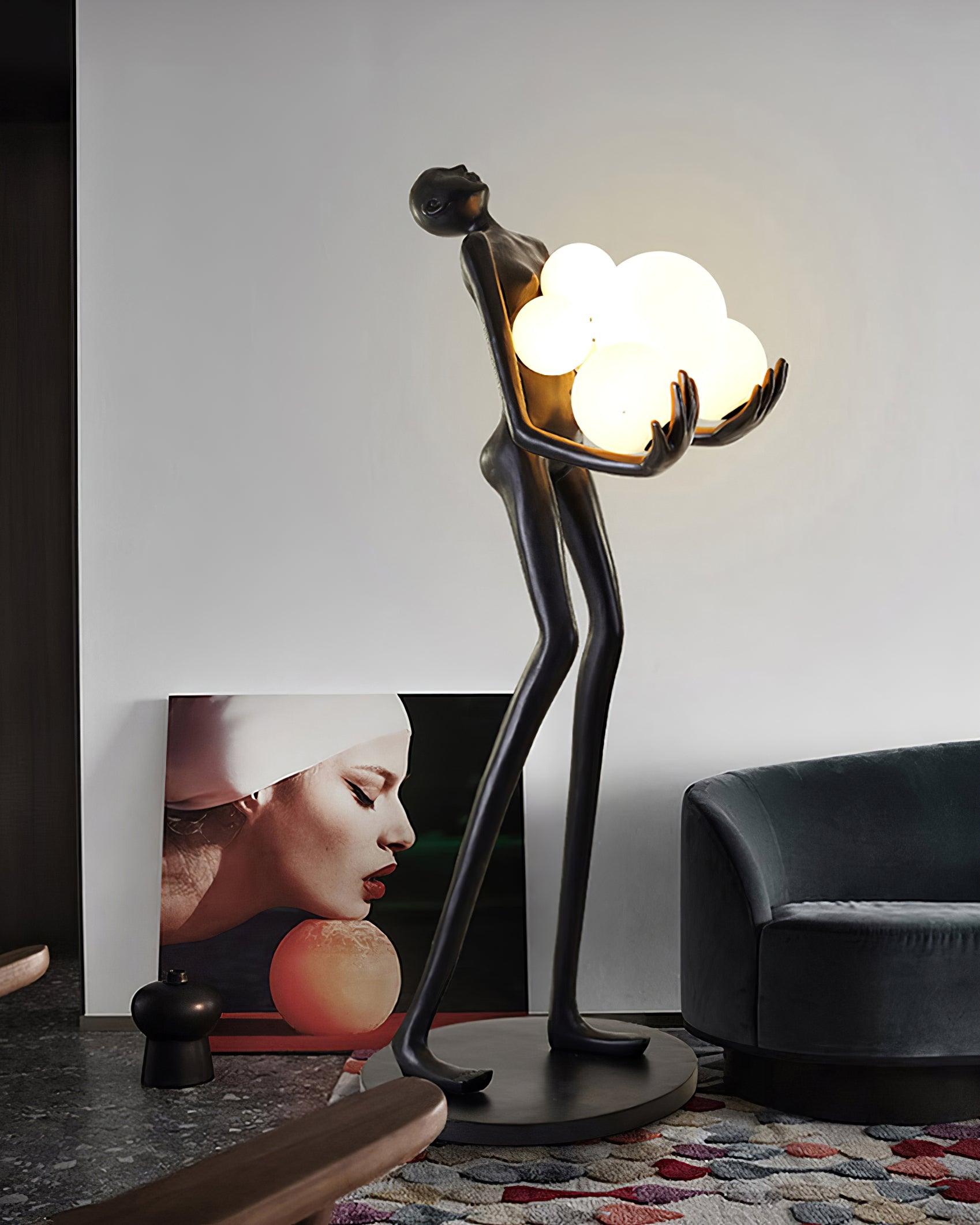 Marind Sculpture Floor Lamp-Neutral Decor
