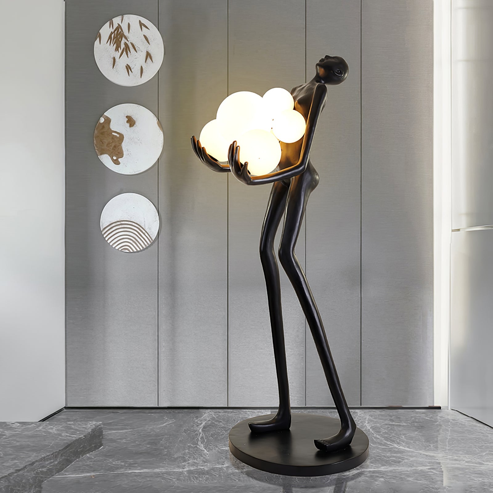 Marind Sculpture Floor Lamp-Neutral Decor