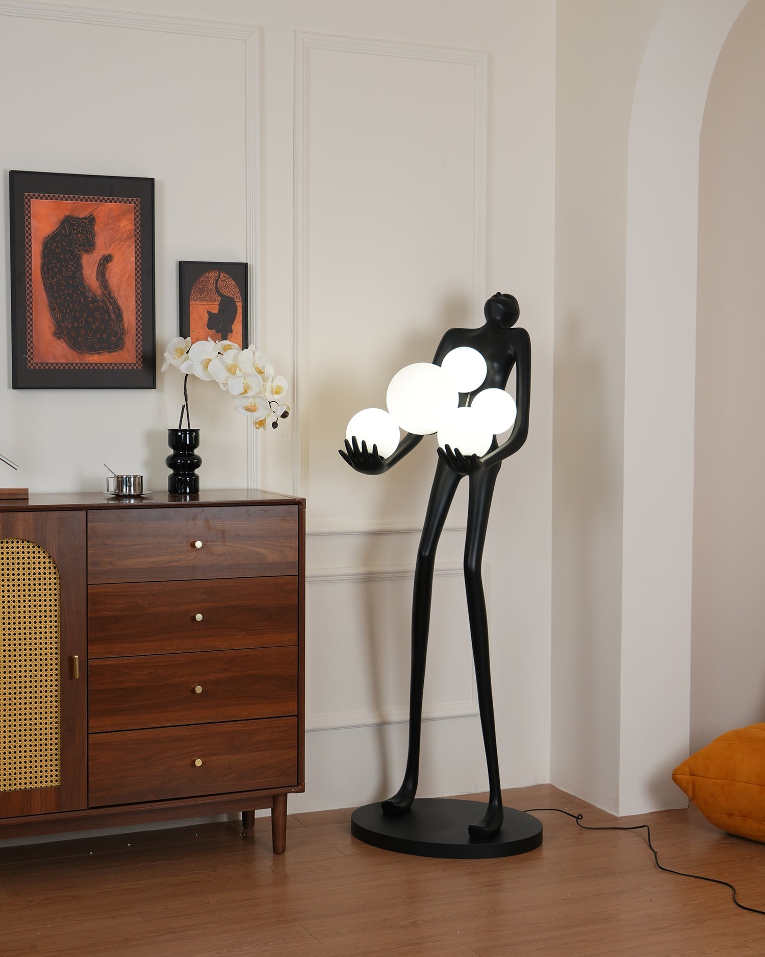 Marind Sculpture Floor Lamp-Neutral Decor
