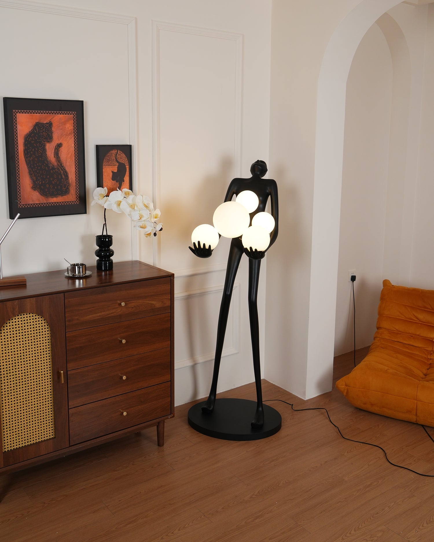 Marind Sculpture Floor Lamp-Neutral Decor