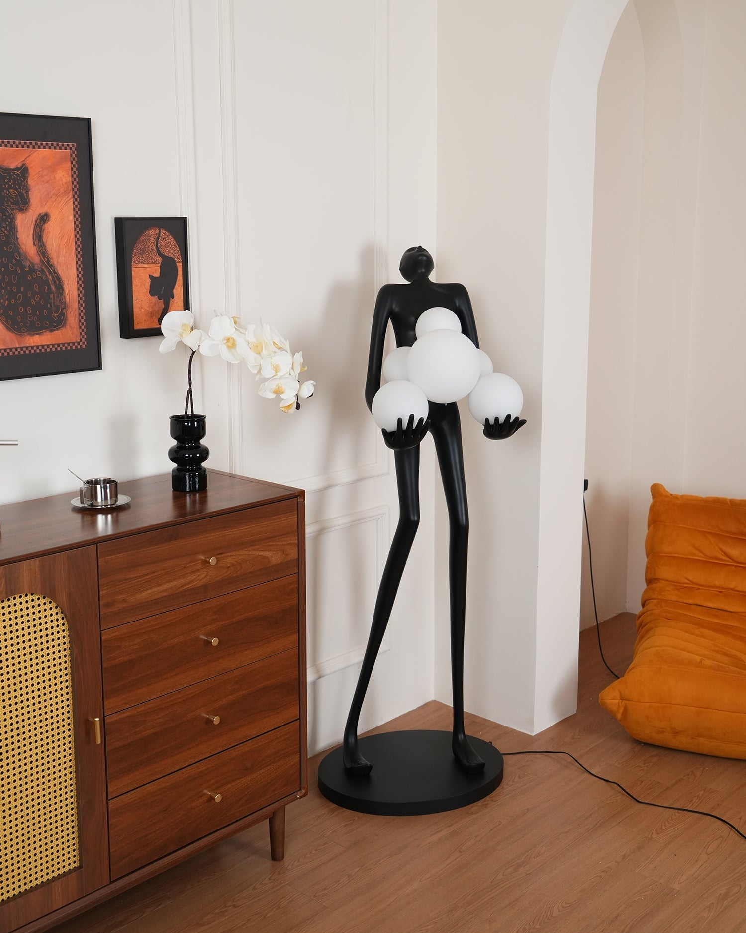 Marind Sculpture Floor Lamp-Neutral Decor