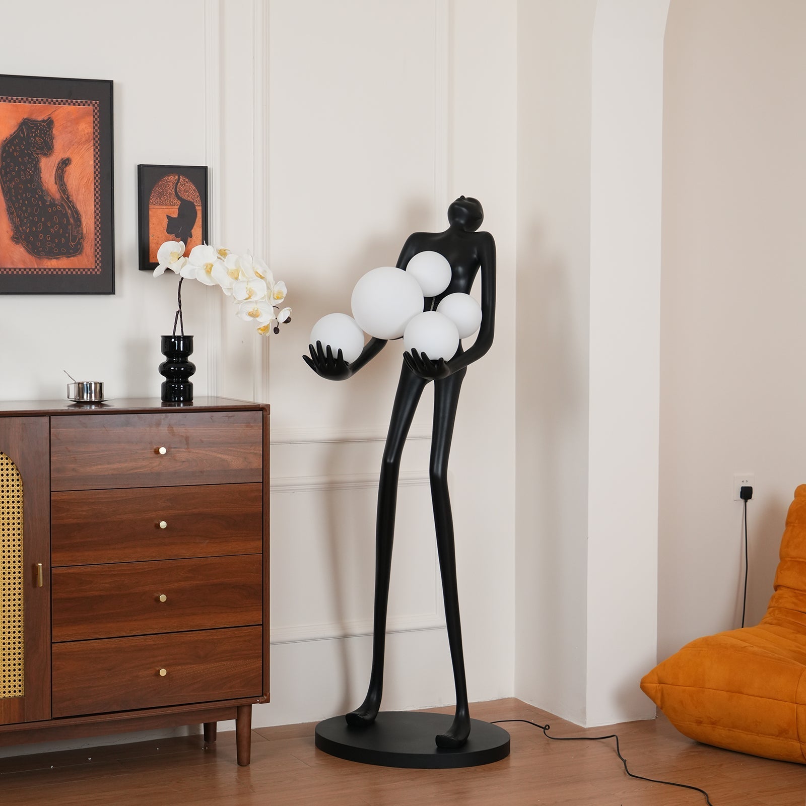 Marind Sculpture Floor Lamp-Neutral Decor