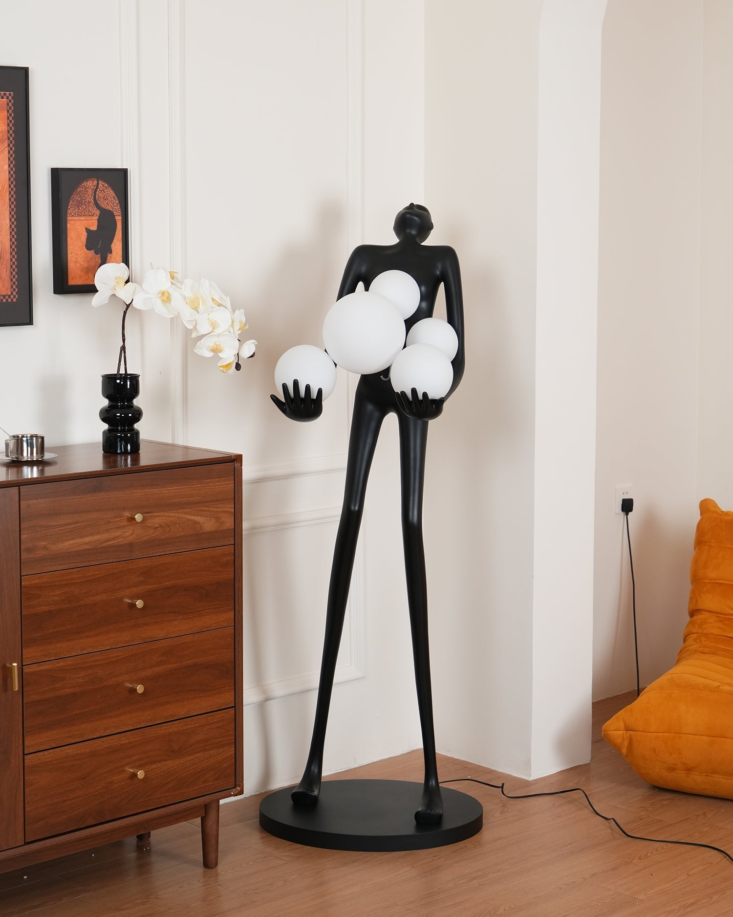 Marind Sculpture Floor Lamp-Neutral Decor