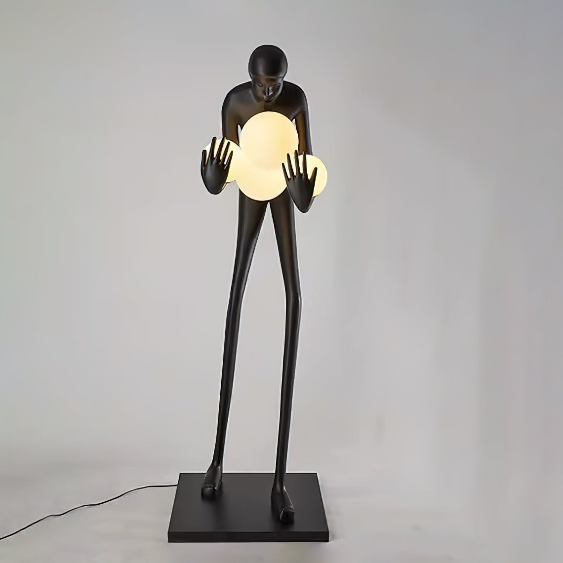 Nyxara Embracing Black Floor Lamp-Neutral Decor