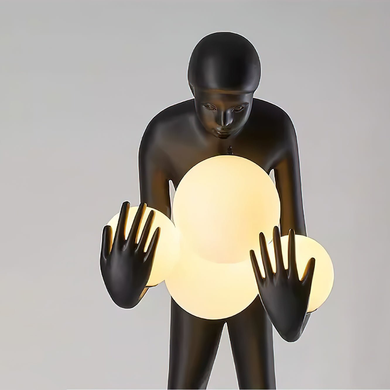 Nyxara Embracing Black Floor Lamp-Neutral Decor