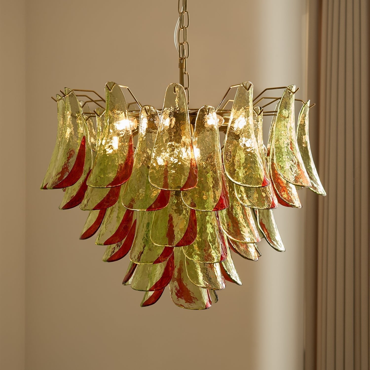 Aurora Chandelier Murano Glass Petal Elegant-Neutral Decor