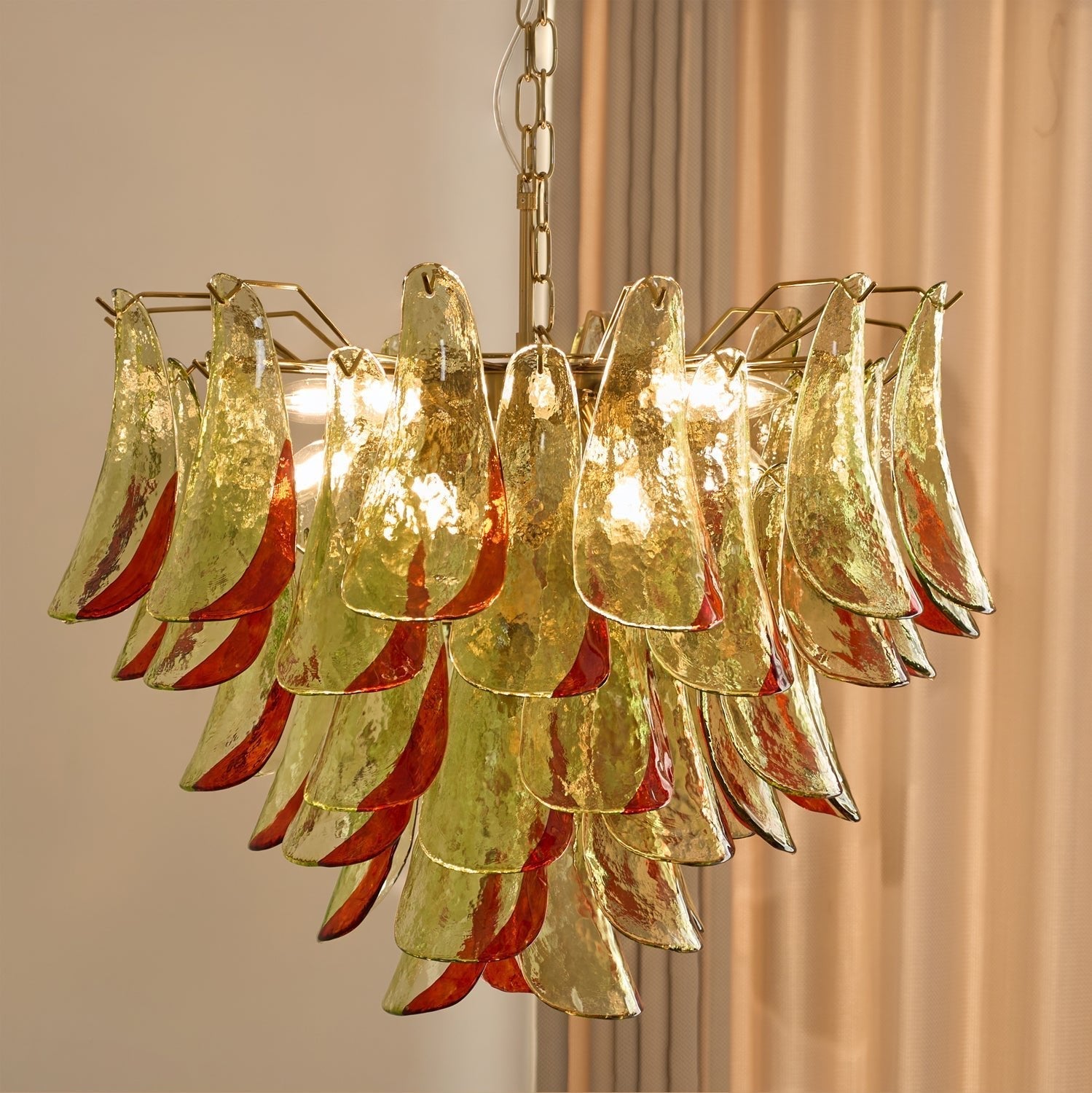 Aurora Chandelier Murano Glass Petal Elegant-Neutral Decor