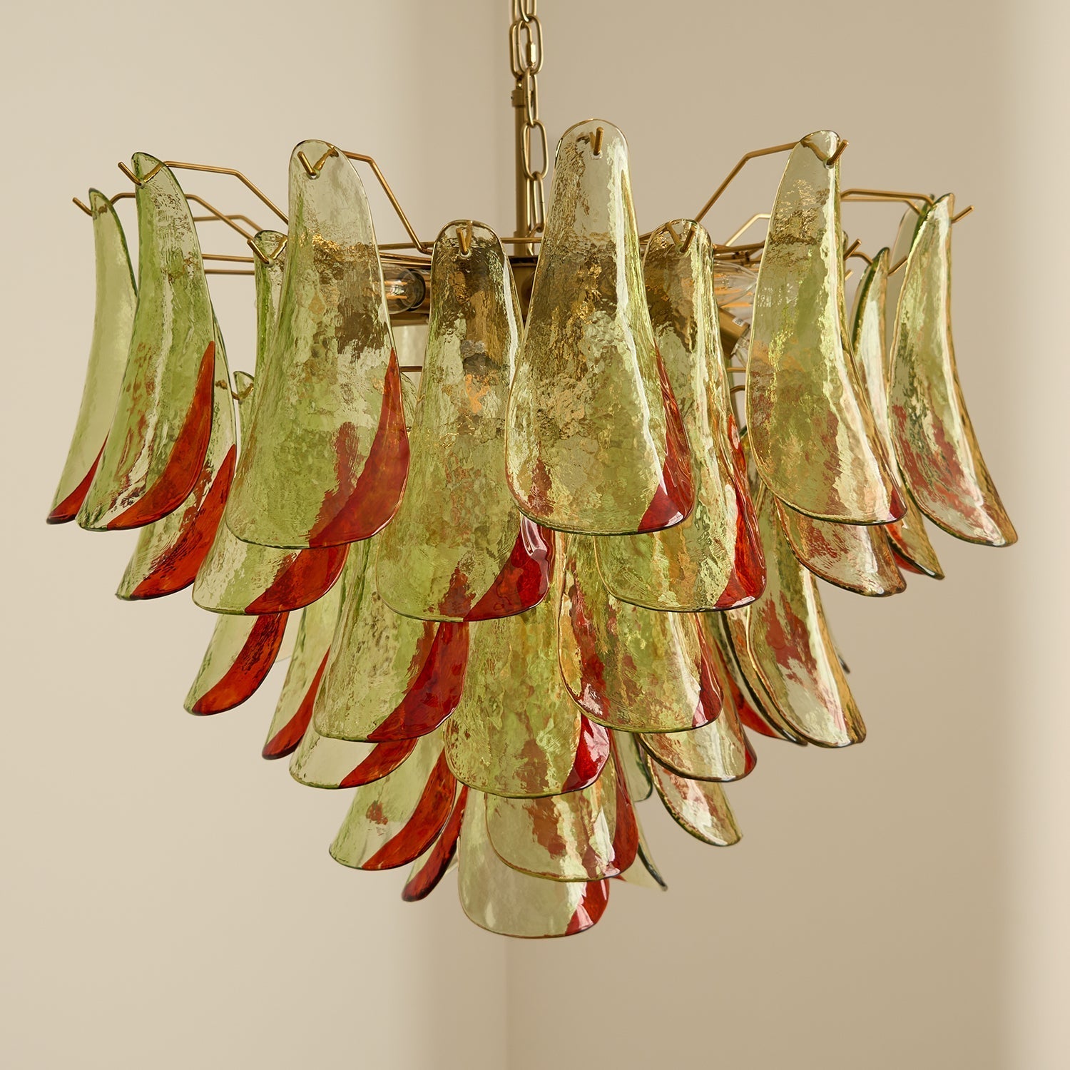 Aurora Chandelier Murano Glass Petal Elegant-Neutral Decor