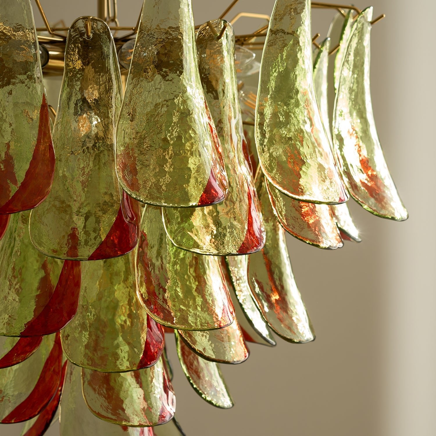 Aurora Chandelier Murano Glass Petal Elegant-Neutral Decor