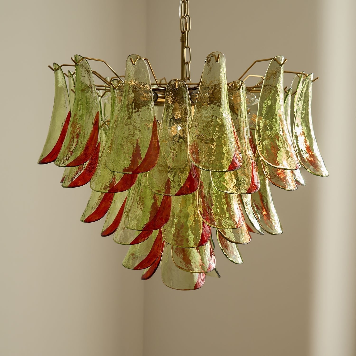 Aurora Chandelier Murano Glass Petal Elegant-Neutral Decor