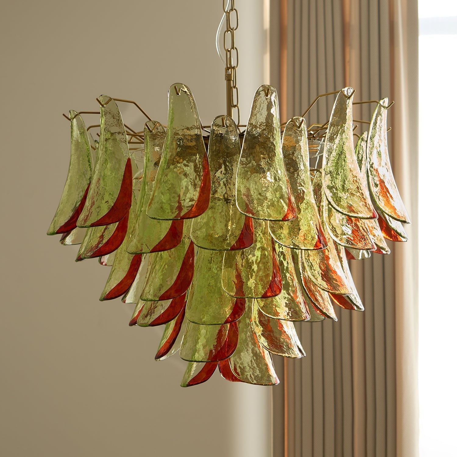Aurora Chandelier Murano Glass Petal Elegant-Neutral Decor