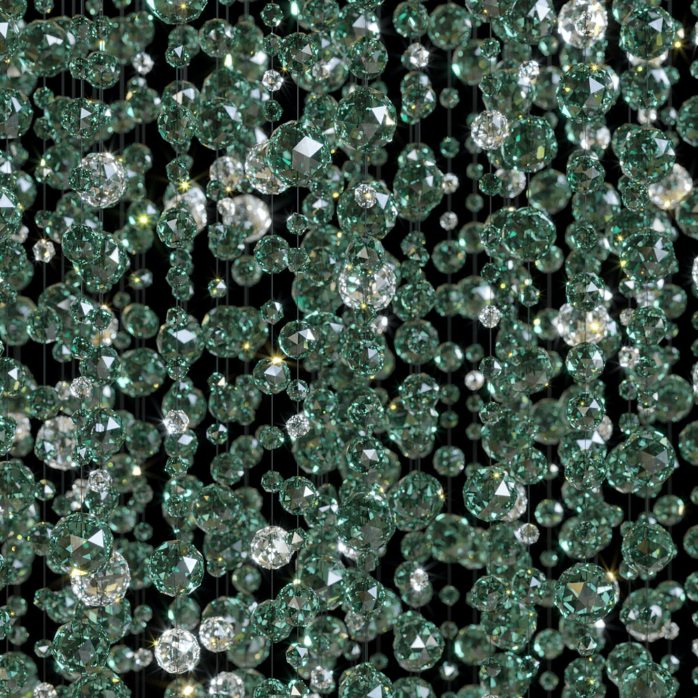 Emerald Rainfall Crystal Customize Chandelier-Neutral Decor