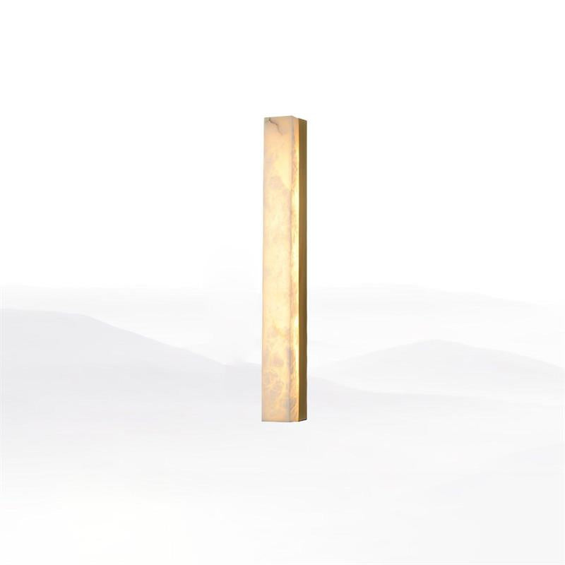 Quill Brass Alabaster Wall Lamp-Neutral Decor
