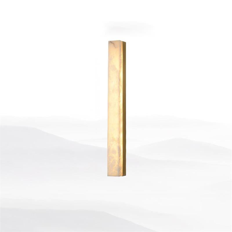 Quill Brass Alabaster Wall Lamp-Neutral Decor