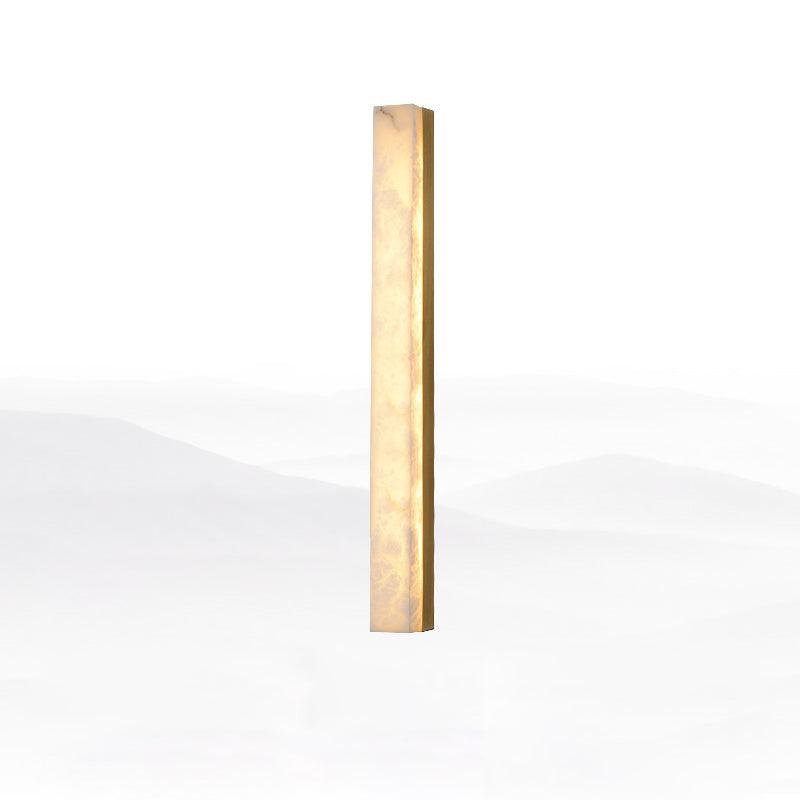 Quill Brass Alabaster Wall Lamp-Neutral Decor